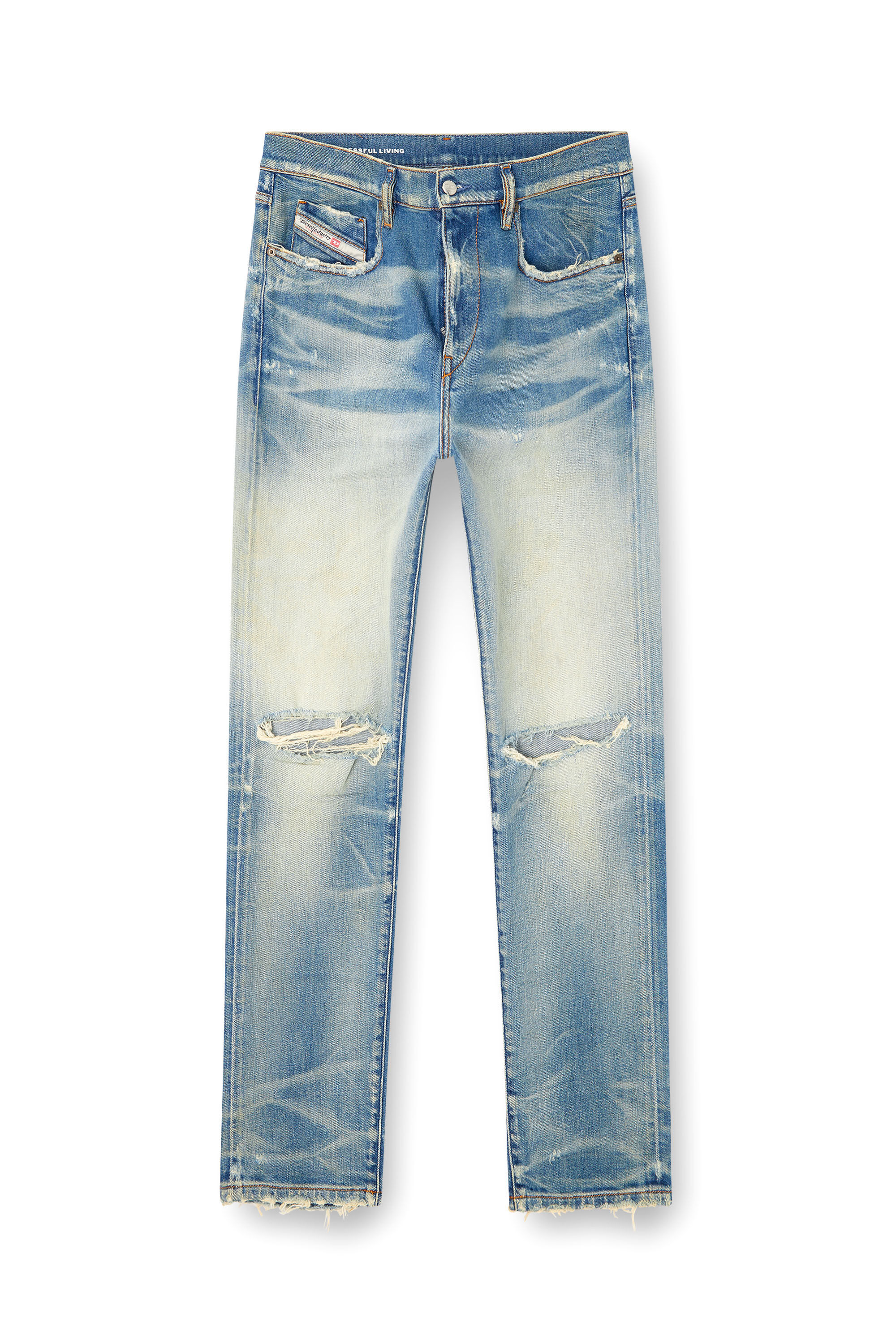Diesel - Slim Jeans 2019 D-Strukt 09L28 Uomo, Blu medio - Image 2