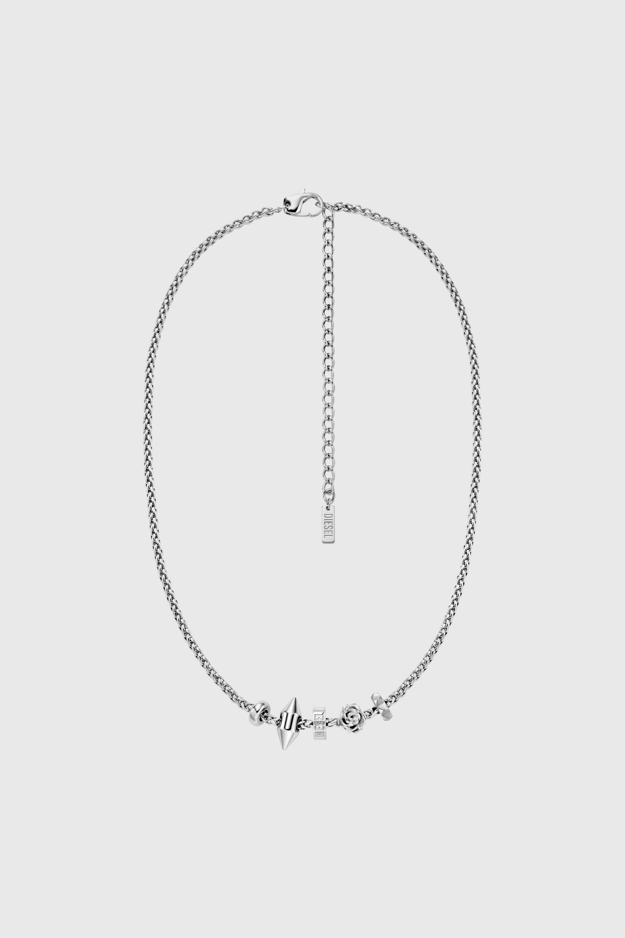 Diesel - DX1623040 JEWELLERY, Collana con ciondolo in acciaio Unisex in Argento - 1