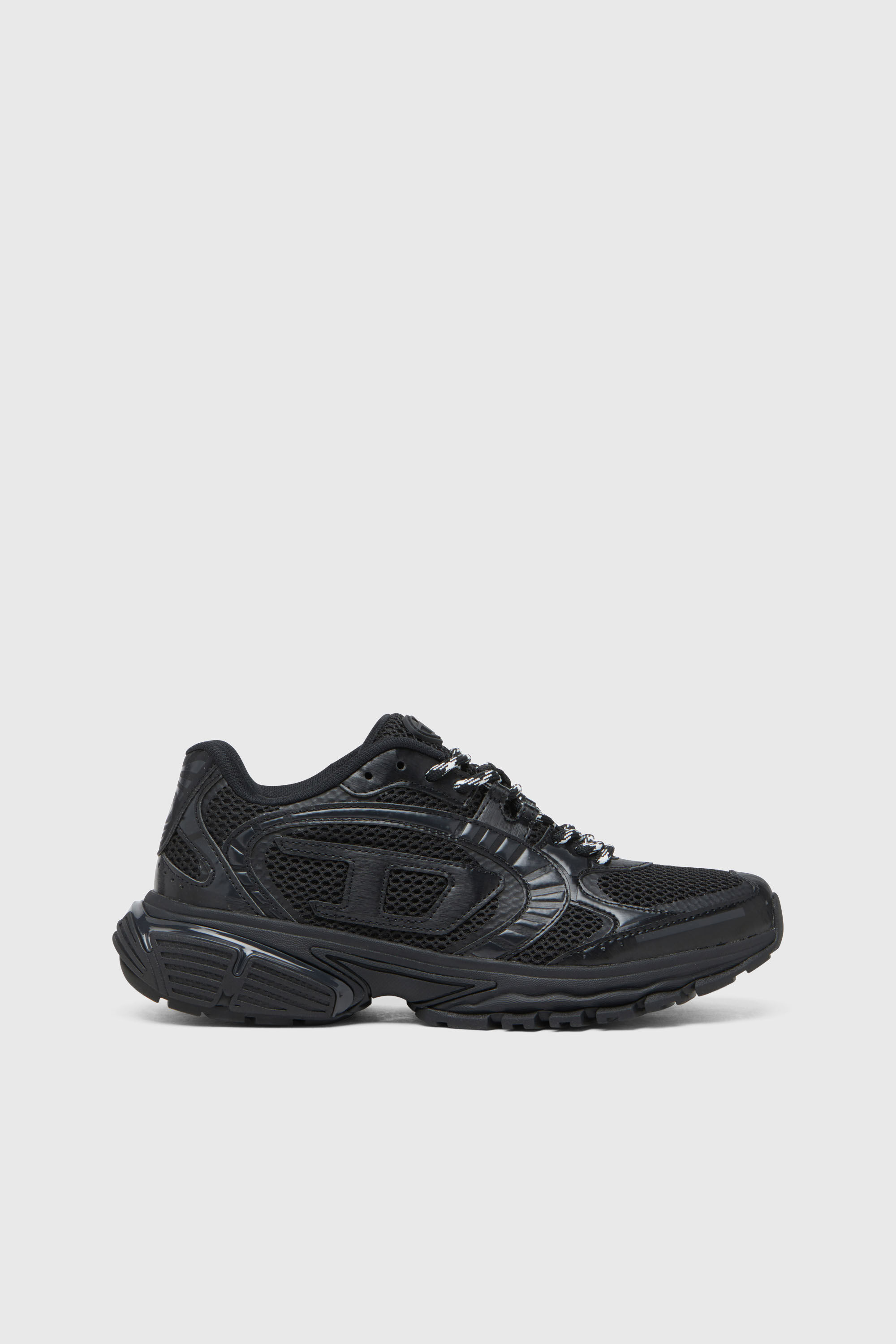Diesel - S-PRO-V-DENSE LOW W, S-Pro-V-Dense-Sneaker monocromatiche in rete con logo Oval D Donna in Nero - 1