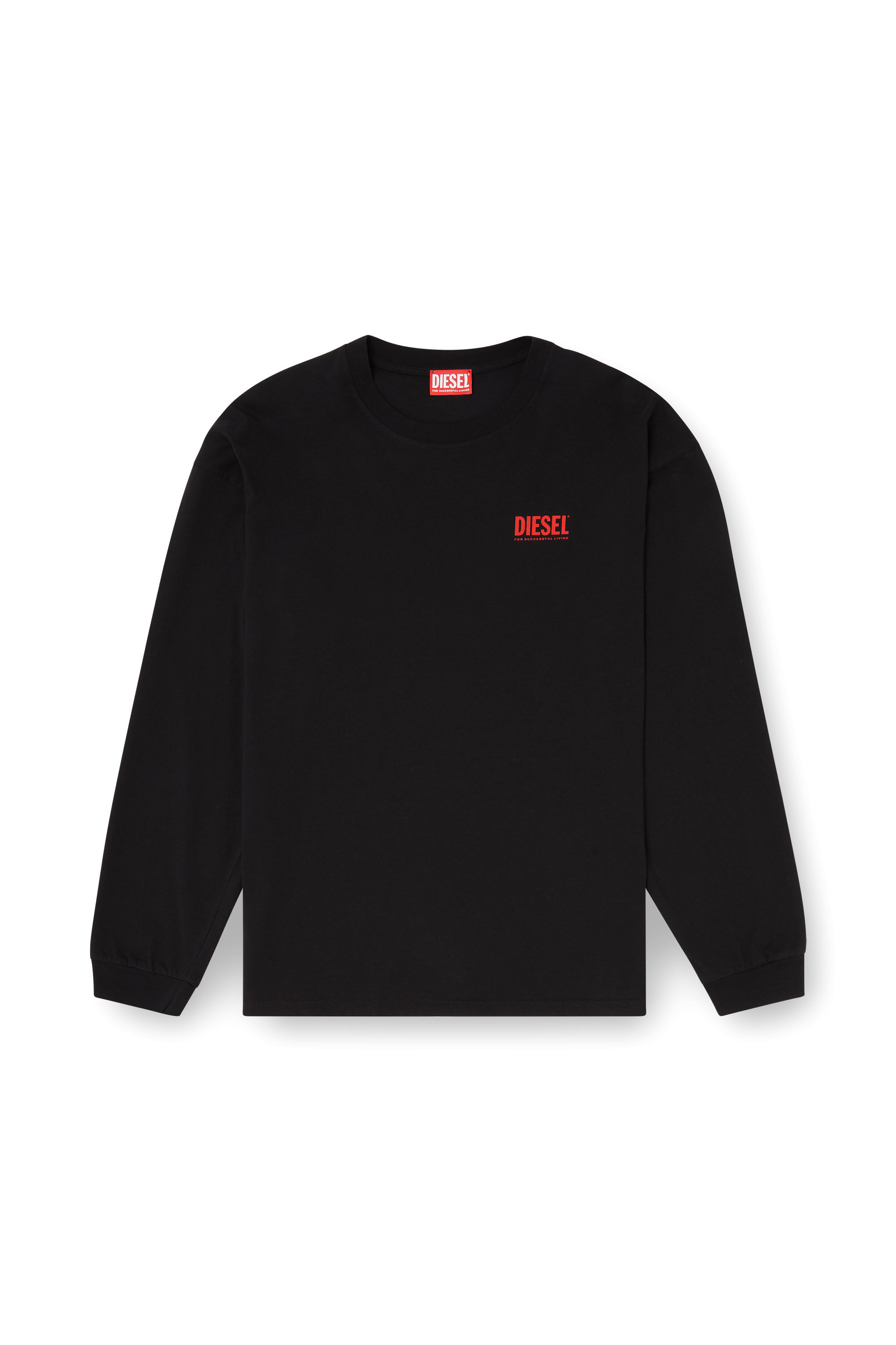 Diesel - T-BOXT-LS-BISK, T-shirt a maniche lunghe dal taglio rilassato con loghi Diesel Uomo in ToBeDefined - 2