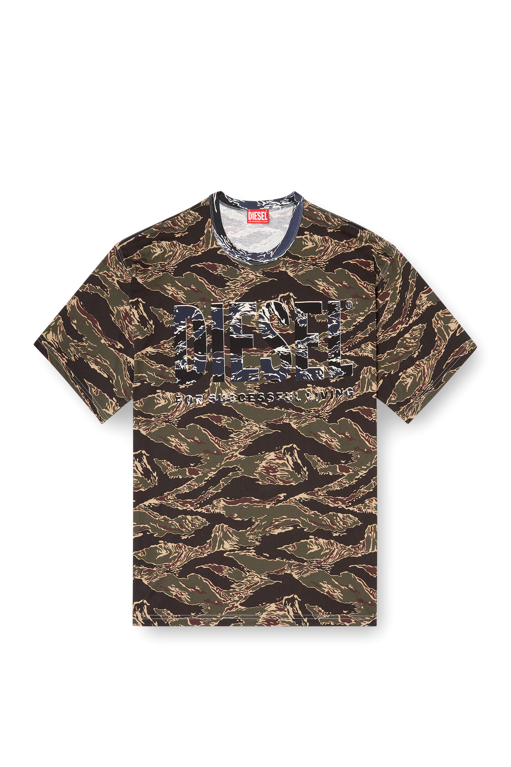 Diesel - T-BOXT-T22, T-shirt con motivo e logo camouflage Uomo in ToBeDefined - 2