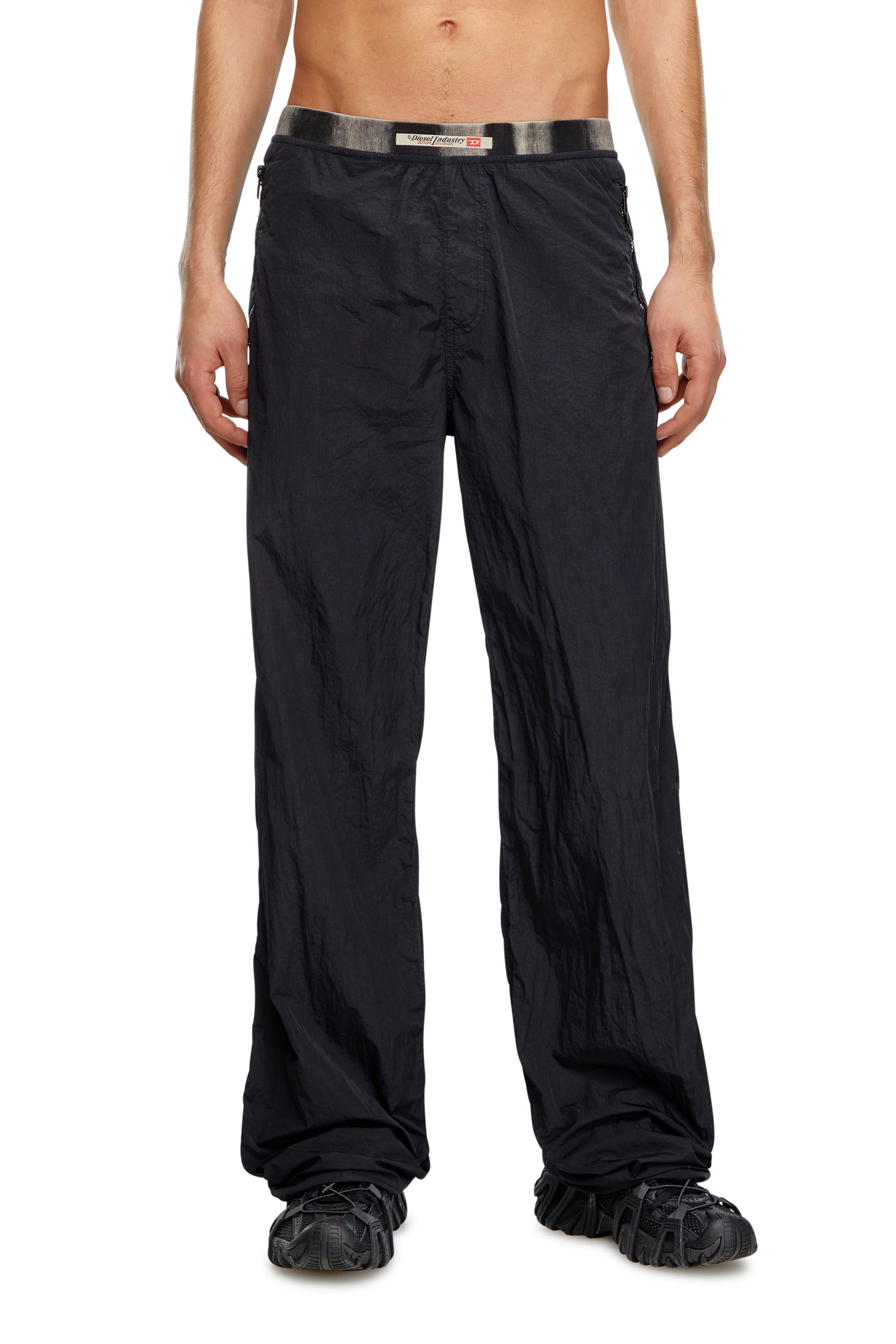 想像を超えての leggeri Pantaloni in Diesel | Nero | Uomo crinkle nylon パンツ