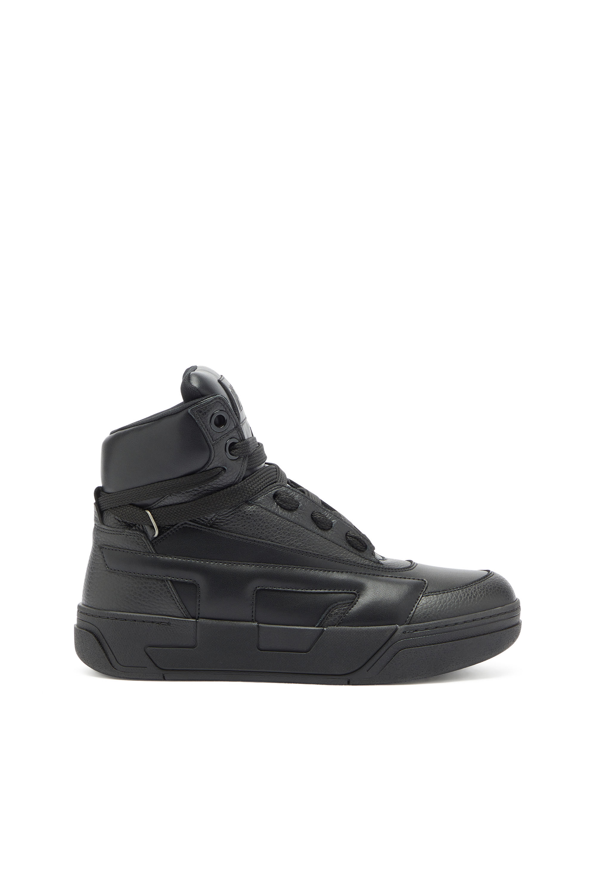 Diesel - S-D-OLLIE MID, S-D-Ollie - Sneakers alte in pelle con D logo Uomo in Nero - 1