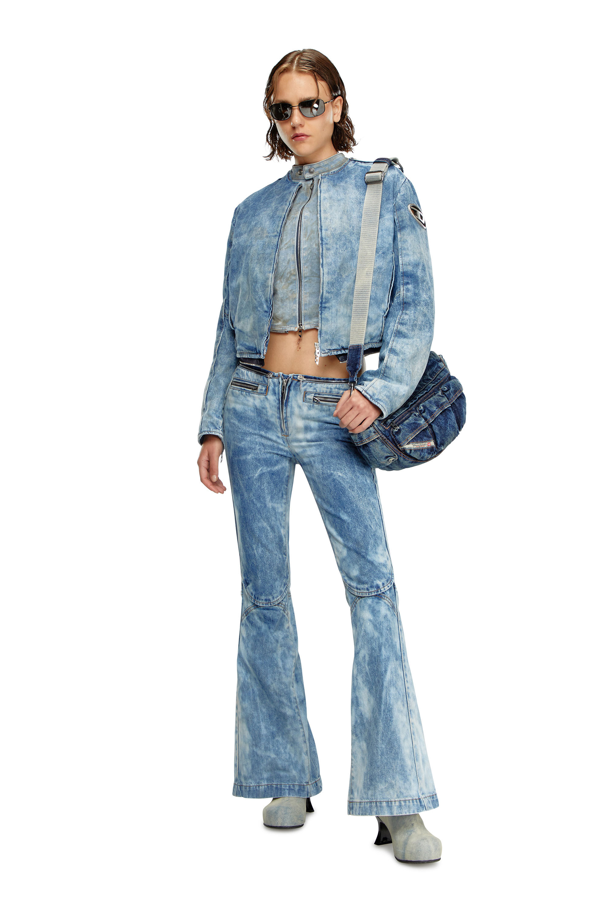 Diesel - Bootcut Jeans D-Gen 0PGAM Donna, Blu Chiaro - Image 1