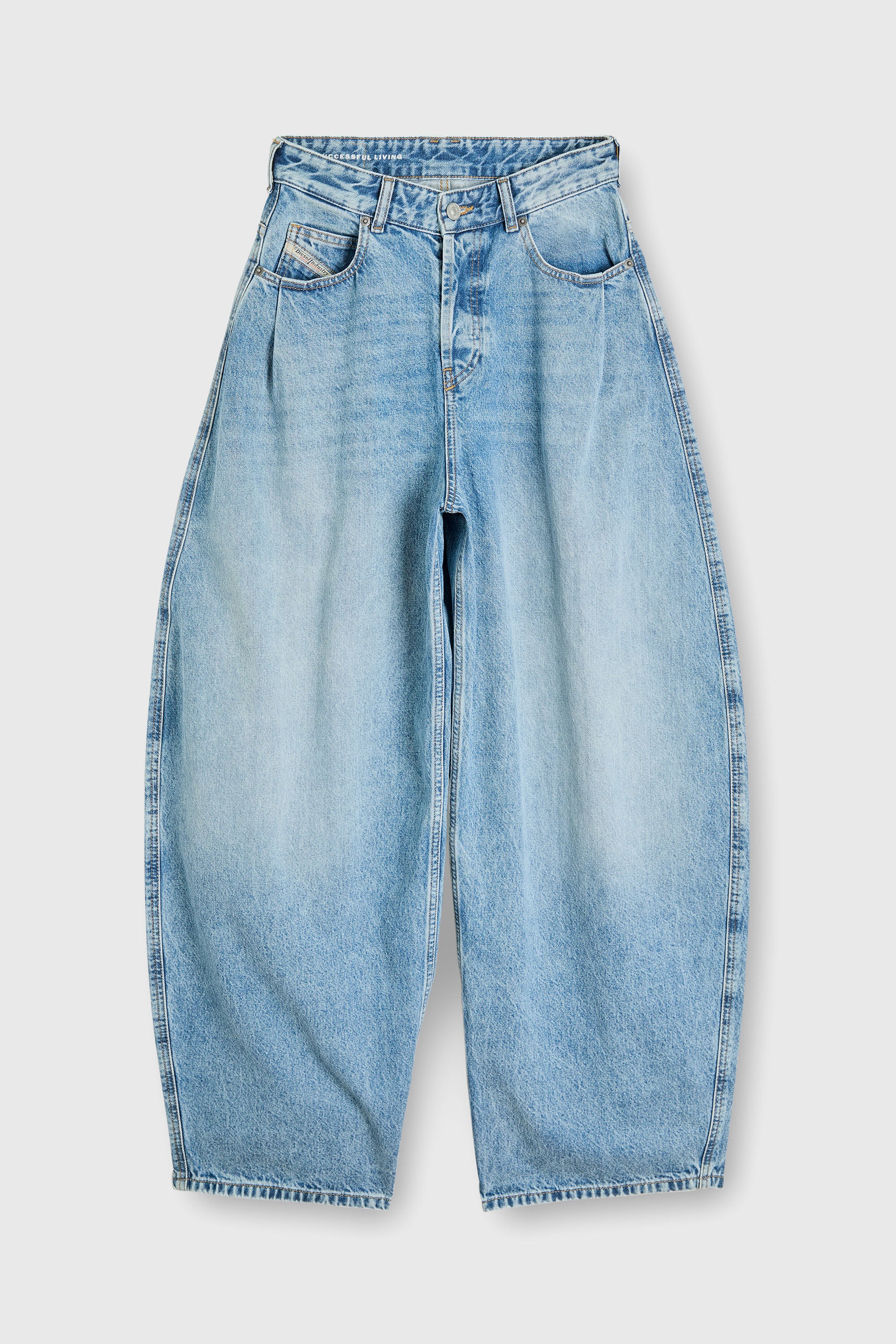 Diesel - Relaxed Jeans 1987 D-Khelz 09I29 Donna, Blu Chiaro - Image 6
