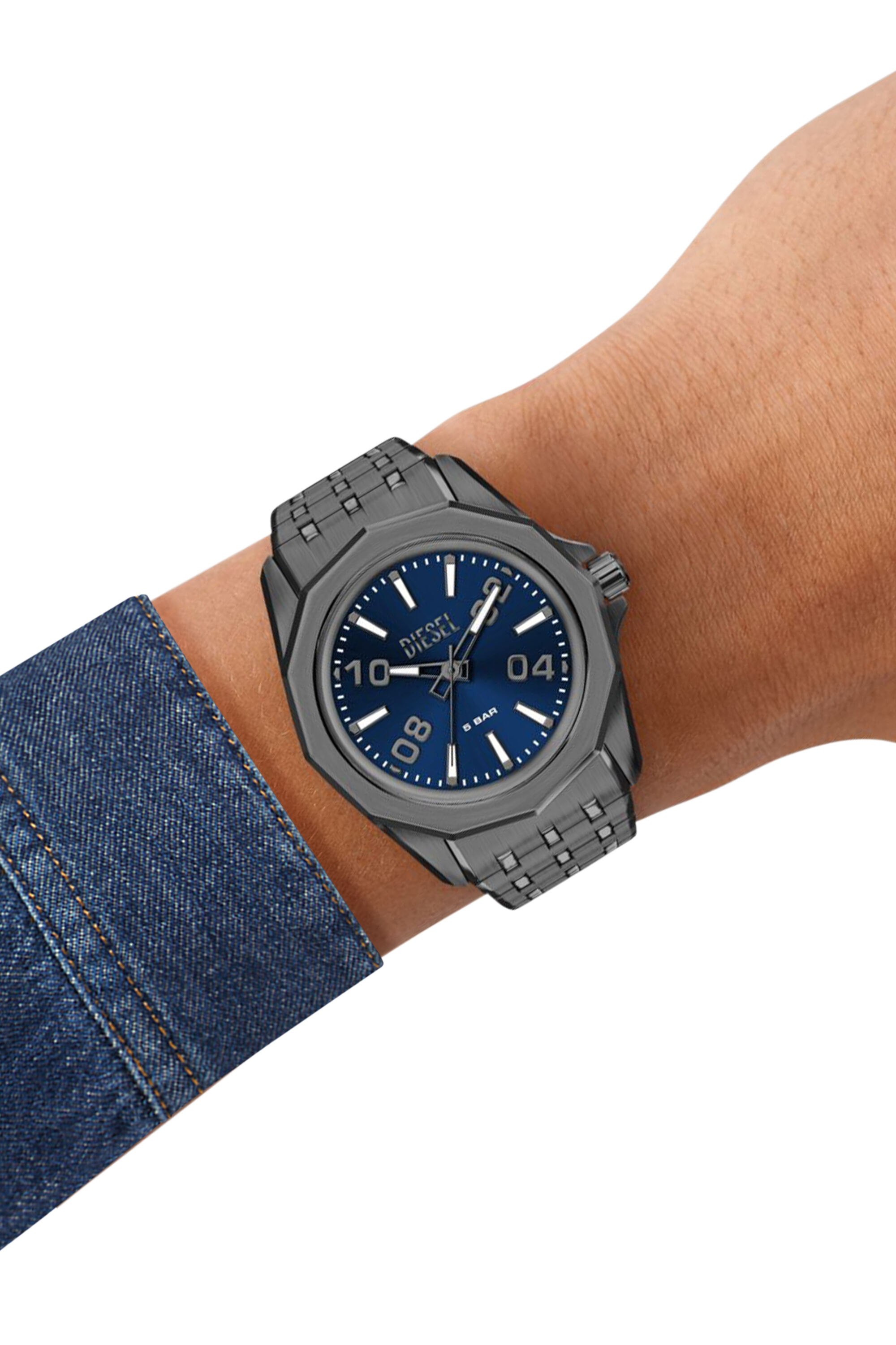 Diesel - DZ2238 WATCH, Orologio Stinger in acciaio gunmetal Uomo in Grigio - 7