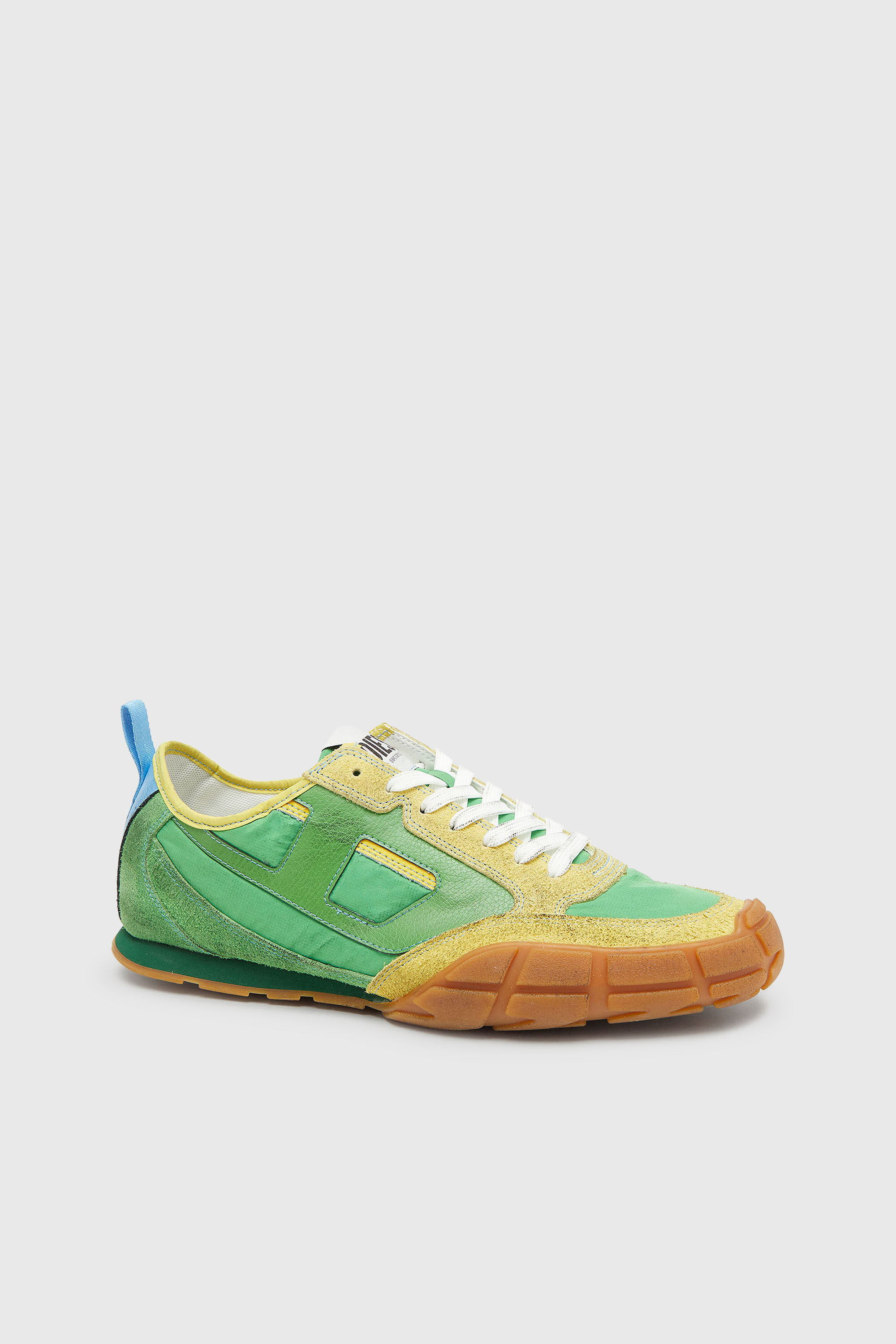 Diesel - S-PAGODHA LOW, S-Pagodha - Sneakers in pelle e nylon Uomo in Verde - 6