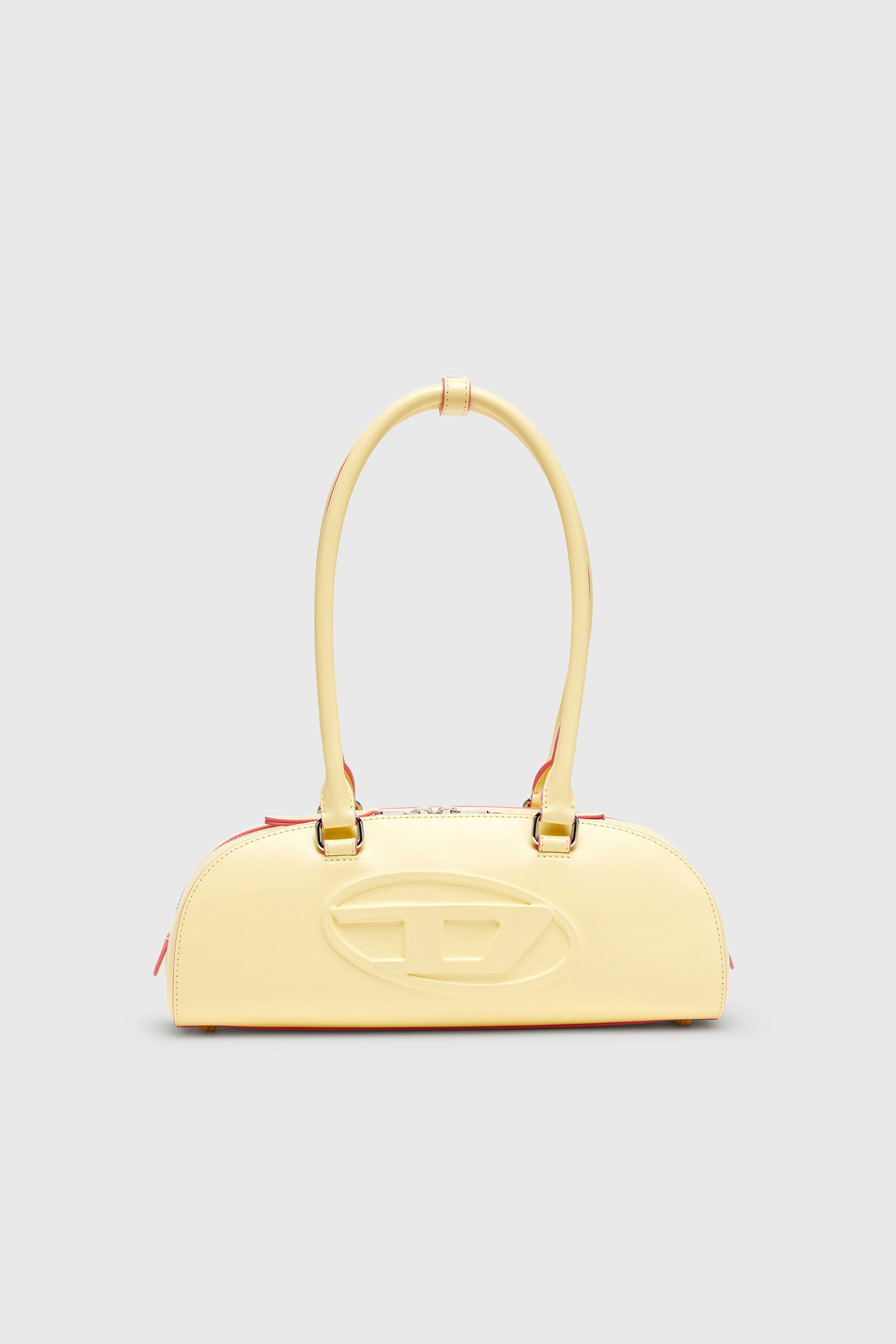 Diesel - 1DR DOME SHOULDER EW, 1DR Dome - Borsa bowling rettangolare in pelle Donna in Giallo - 2