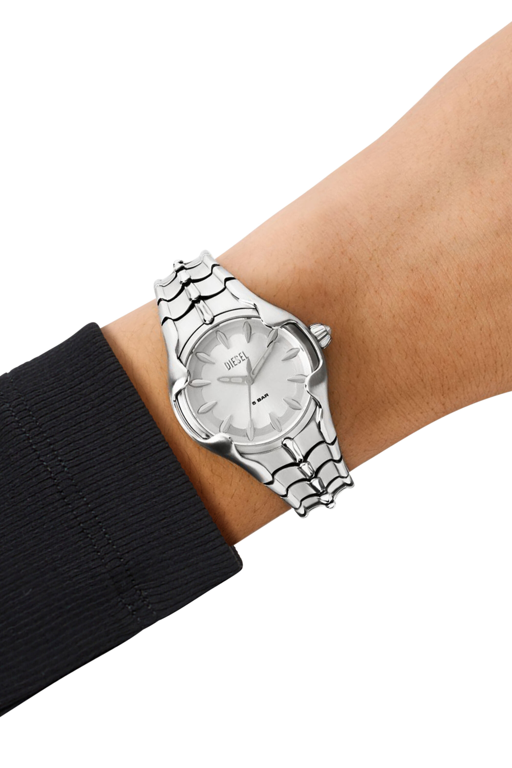 Diesel - DZ5605, Orologio Vert in acciaio inossidabile con tre lancette Donna in Argento - 4