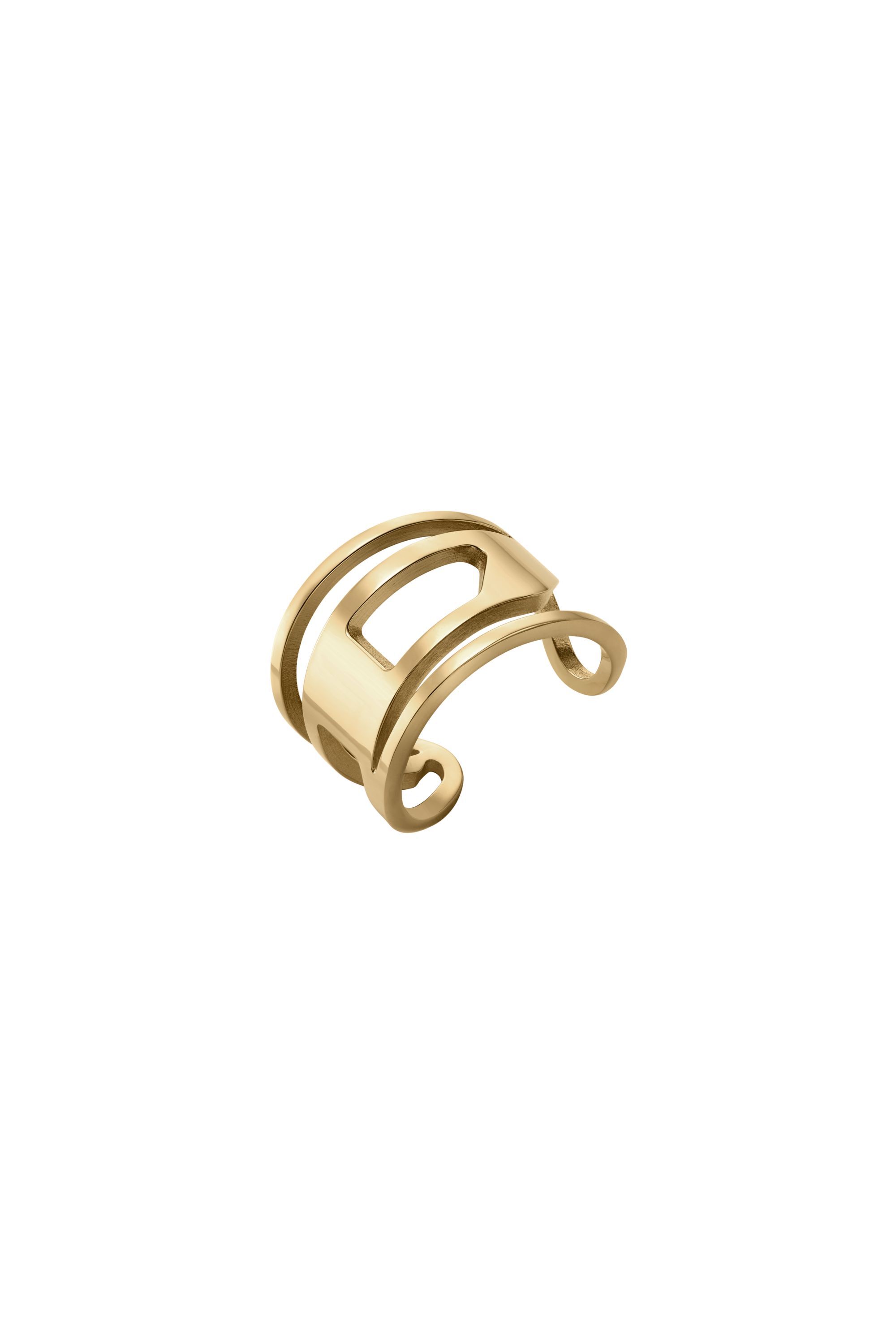 Diesel - DX1569710 JEWEL, Anello a fascia in acciaio inossidabile dorato Unisex in Oro - 1