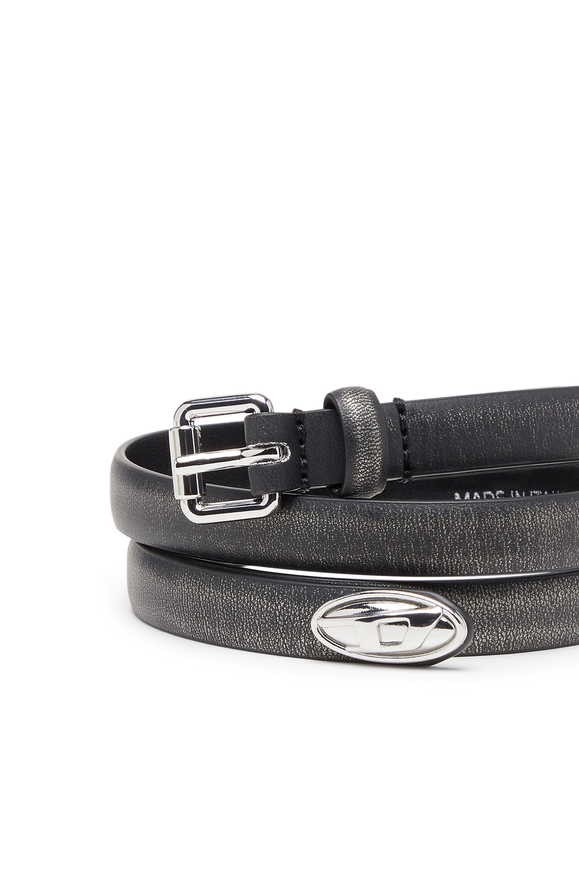 Diesel - B-DD-TIP, Cintura 1.4cm con fibbia sottile Donna in Nero - 3