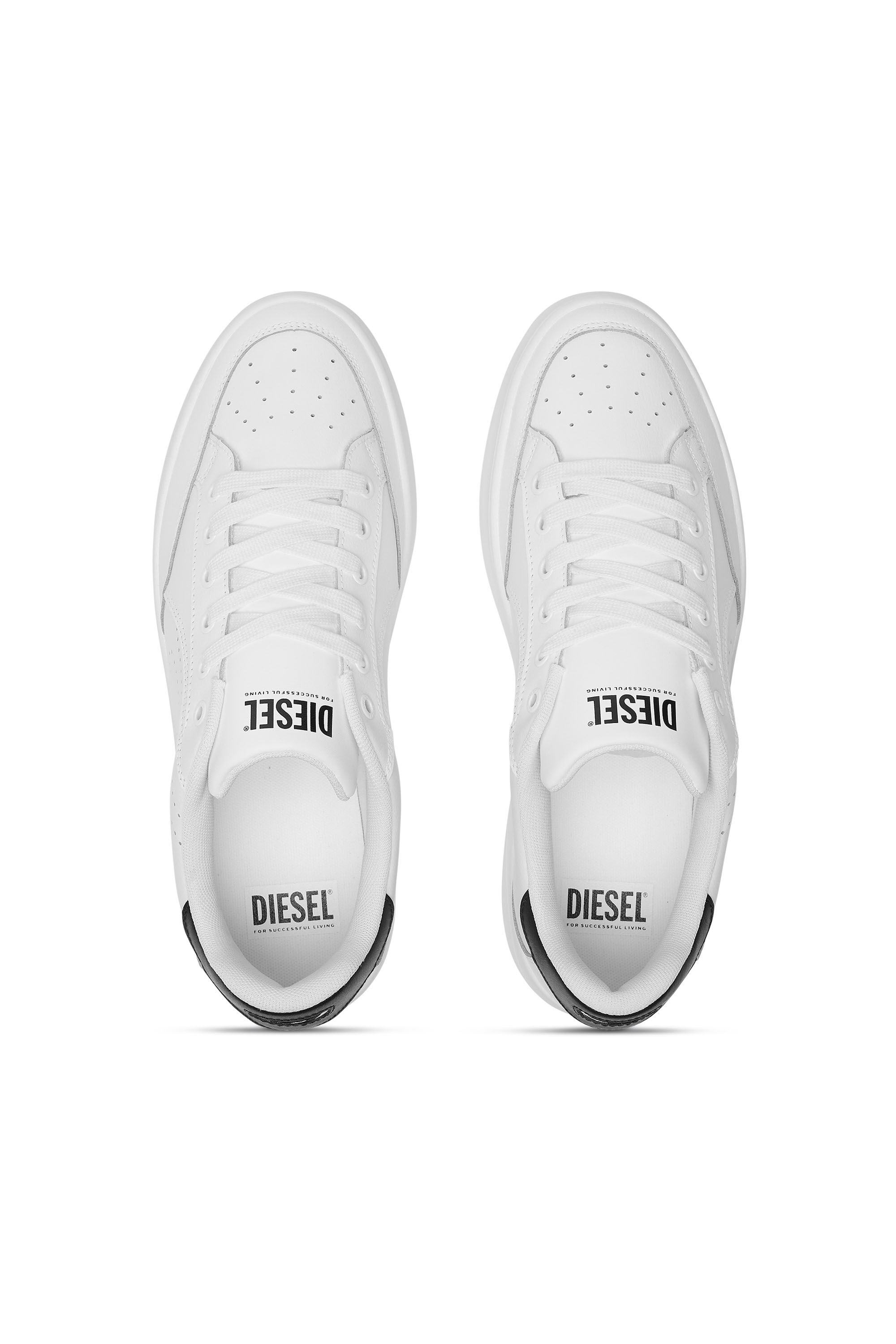 Diesel - S-DAKOTA LOW, S-Dakota-Sneaker in pelle con logo perforato Uomo in Multicolor - 5