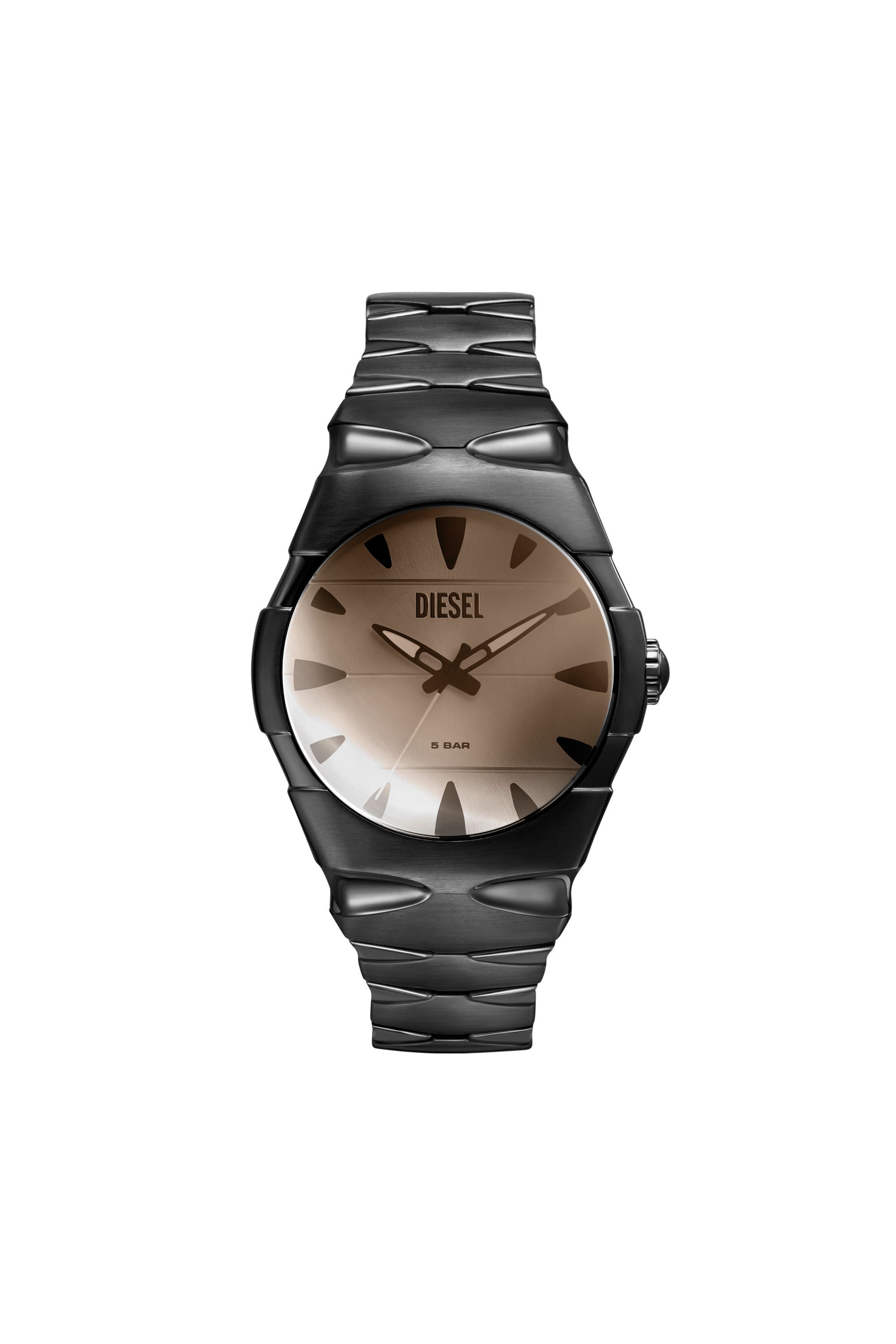 Orologio D Sruptor con cinturino in acciaio inossidabile Uomo Nero Diesel
