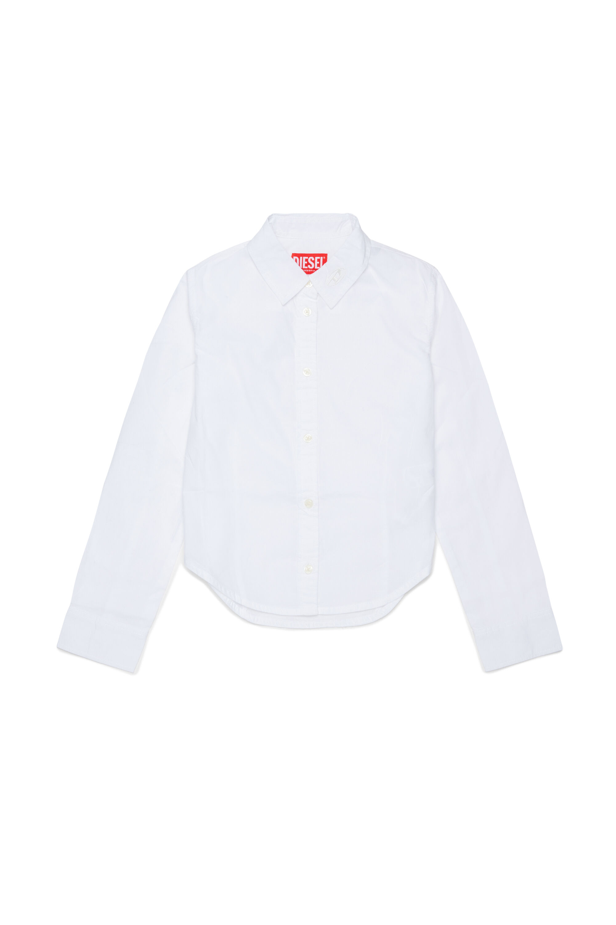 Diesel - CLAIRE, Camicia in cotone con collo Oval D Donna in Bianco - 1