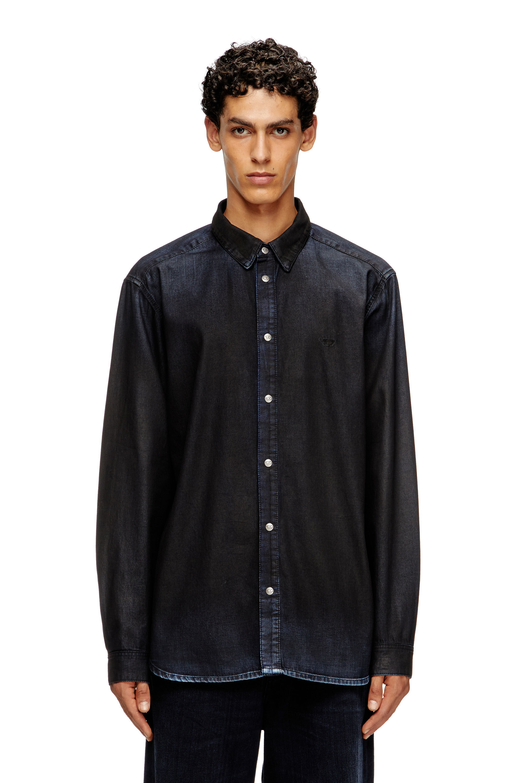 Diesel - D-SIMPLY, Camicia in denim a maniche lunghe Uomo in Blu - 3