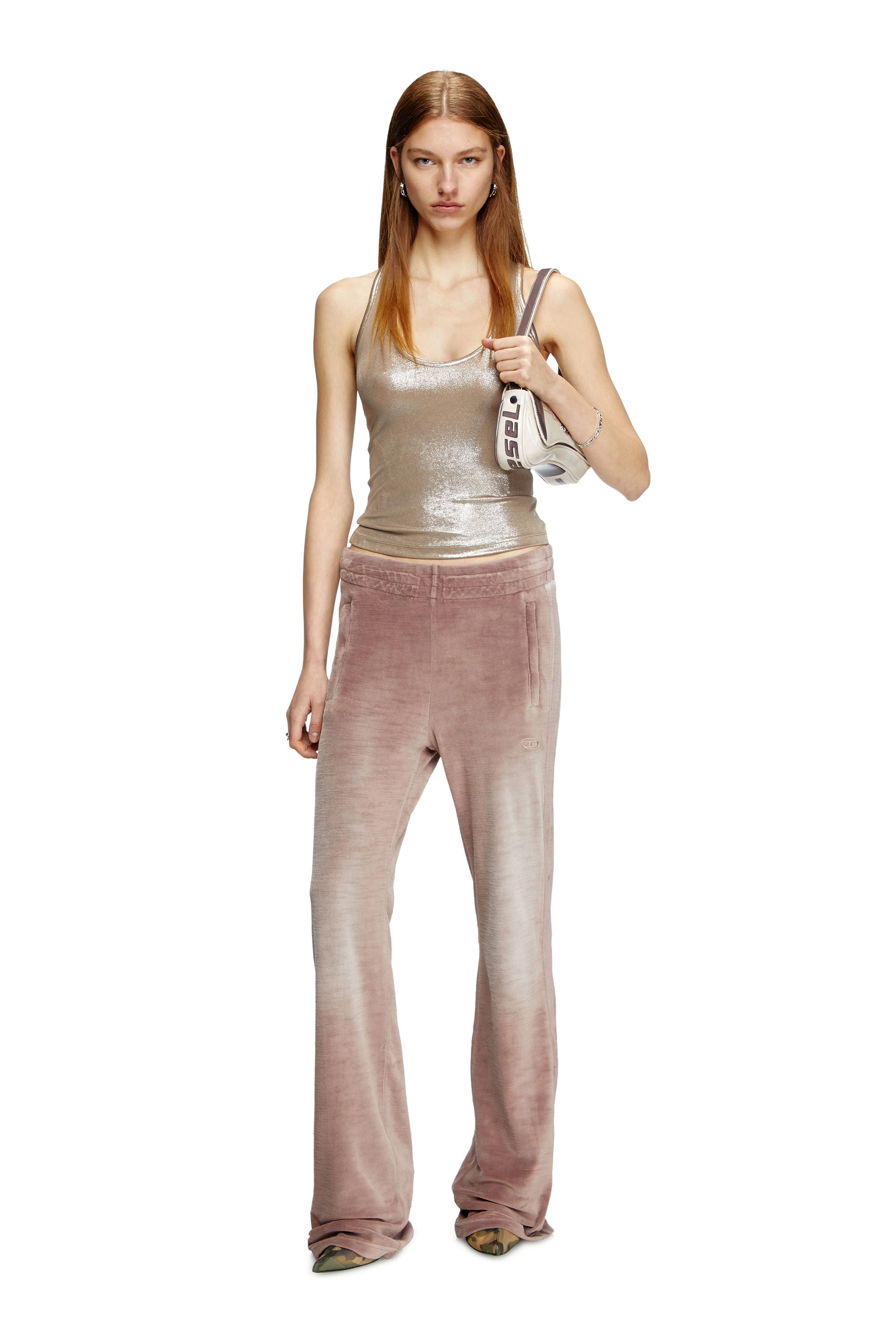 Diesel - P-ELY-Q1, Pantaloni tuta wide Donna in Rosa - 1