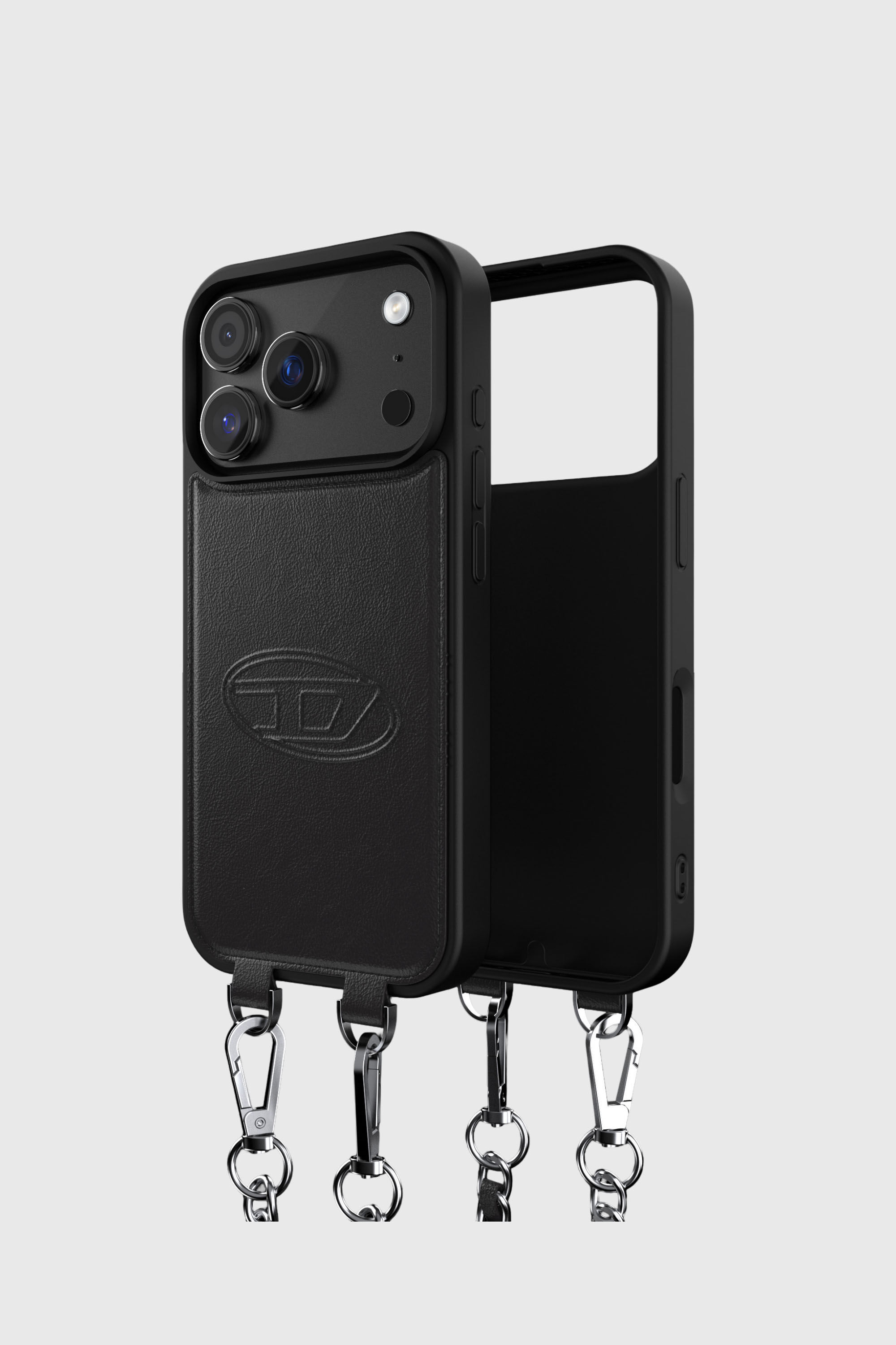 Diesel - 60662 MOULDED CASE, Cover Oval D con cinturino e MagSafe per iPhone 17 Pro Unisex in Nero - 3