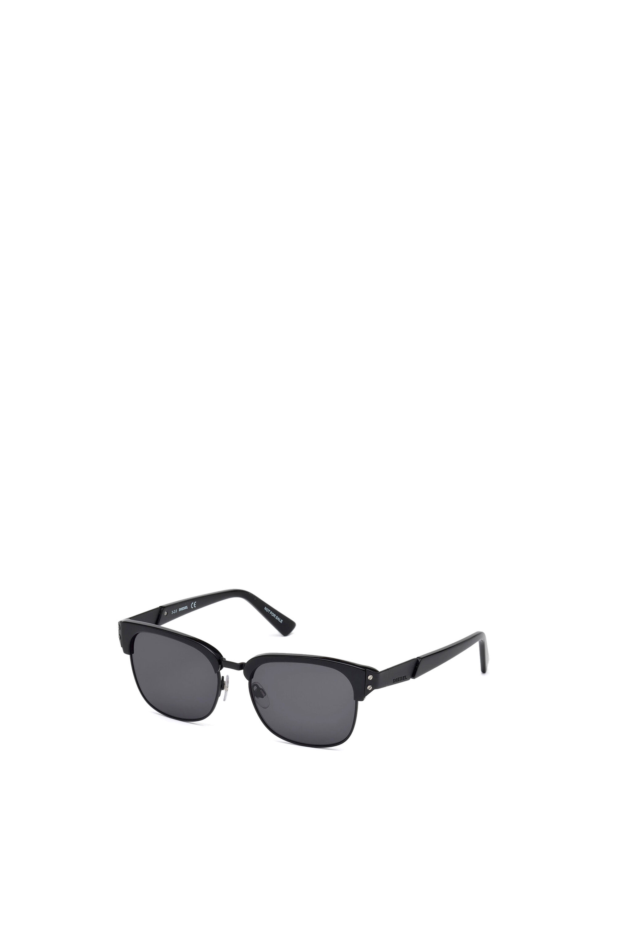 Diesel - DL0235, Occhiali iconici con ponte in metallo Unisex in Nero - 2