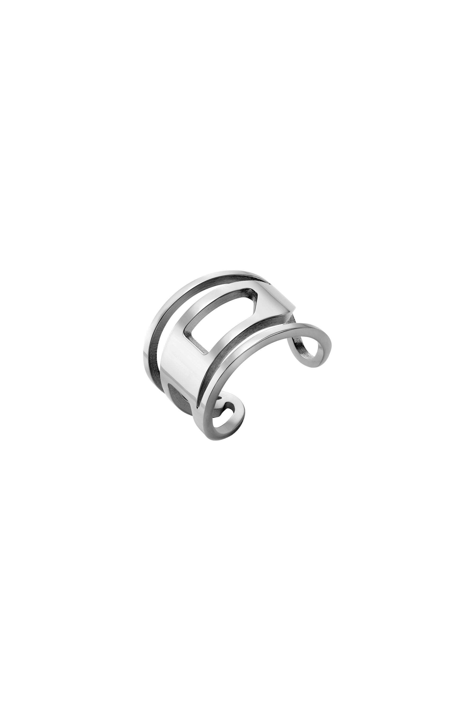 Diesel - DX1548040 JEWEL, Anello in acciaio inossidabile Unisex in Argento - 1