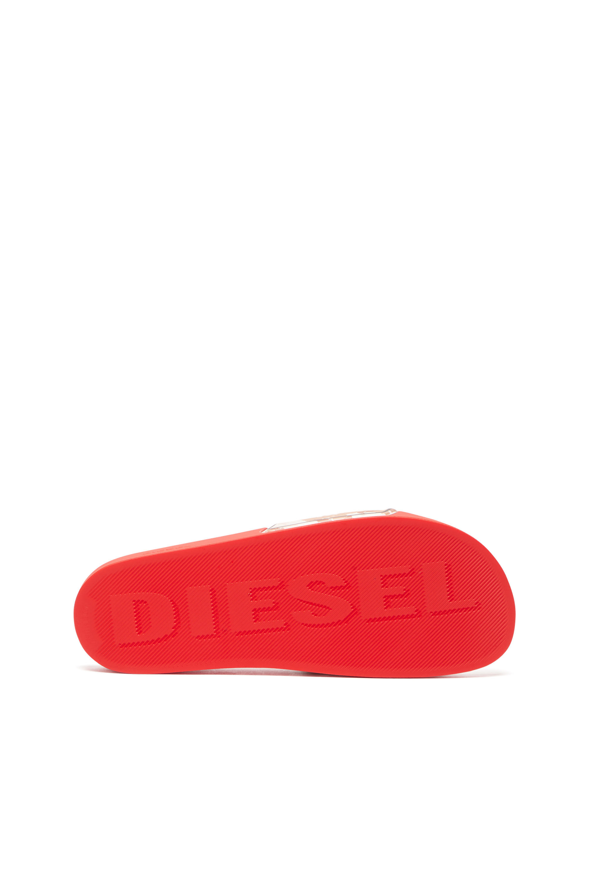 Diesel - SA-MAYEMI CC X, Unisex Sa-Mayemi CC X - Ciabatte da piscina con fascia mimetica in Rosso - Image 5