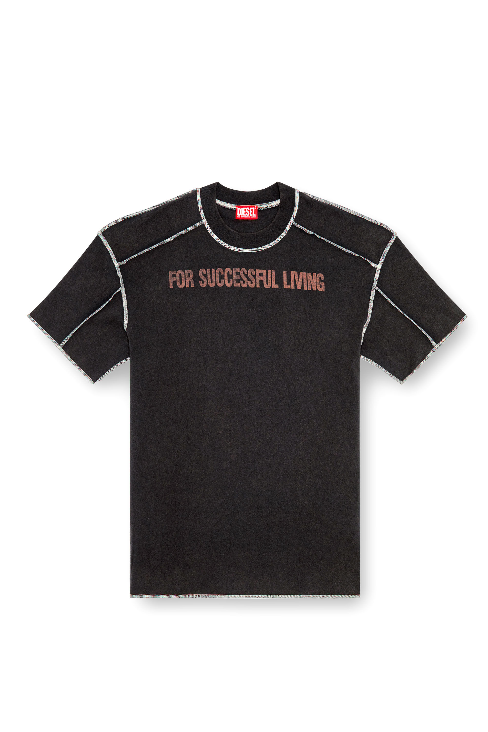 T shirt con effetto inside out Uomo Nero Diesel