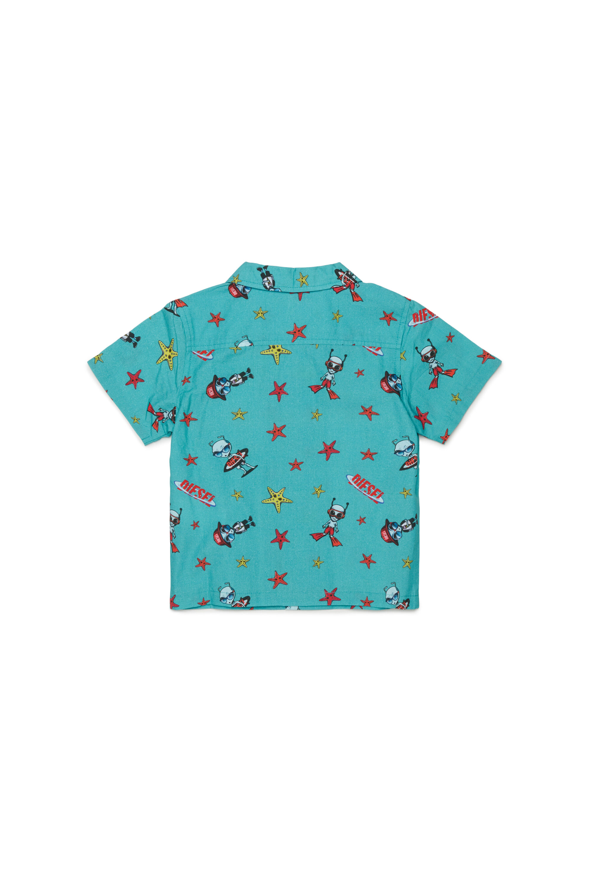 Diesel - MCALYB, Camicia di cotone con stampe all over Uomo in Verde - 2