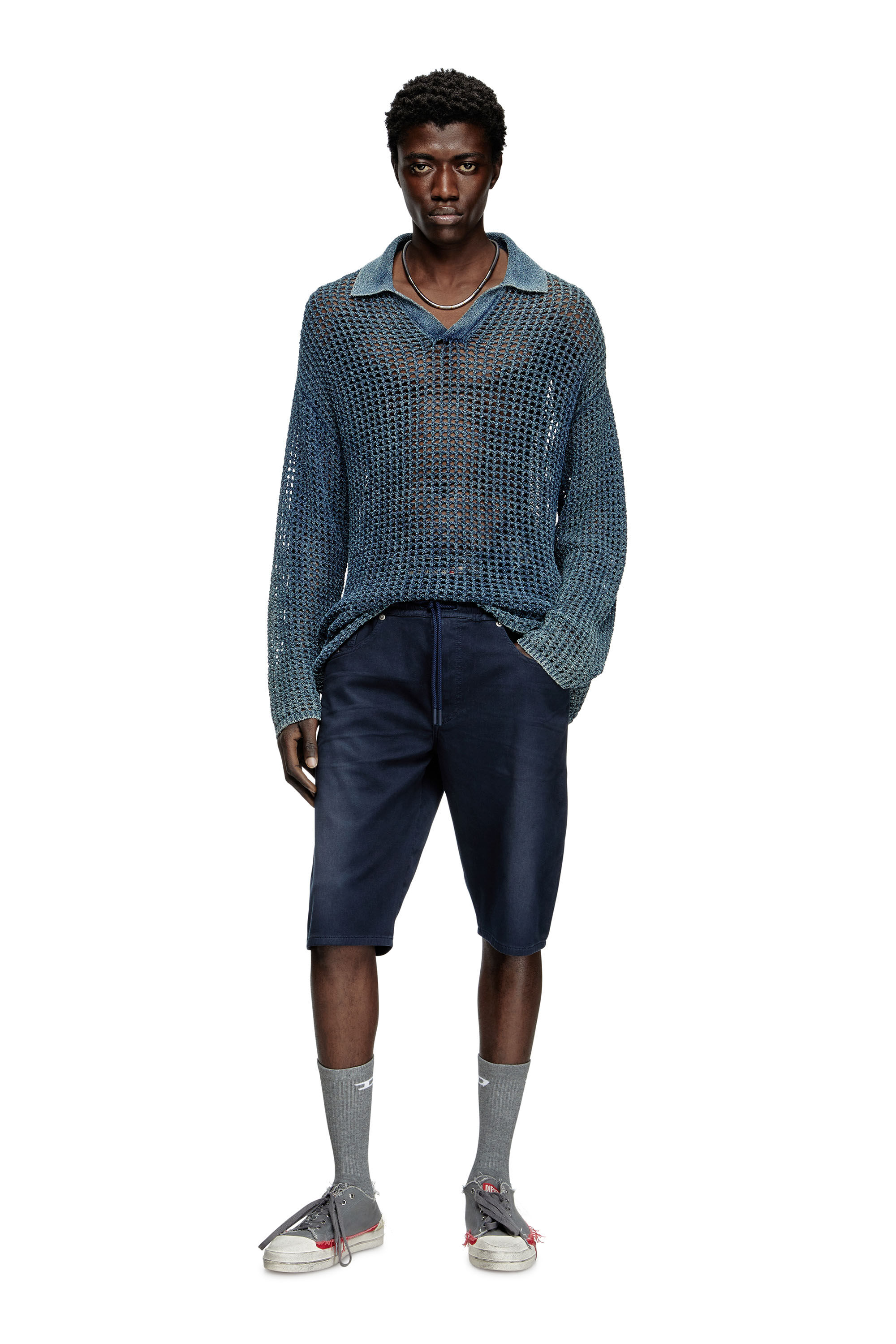 Diesel - 2033 D-KROOLEY-SHORT JOGG, Short chino in JoggJeans Uomo in Blu - 1