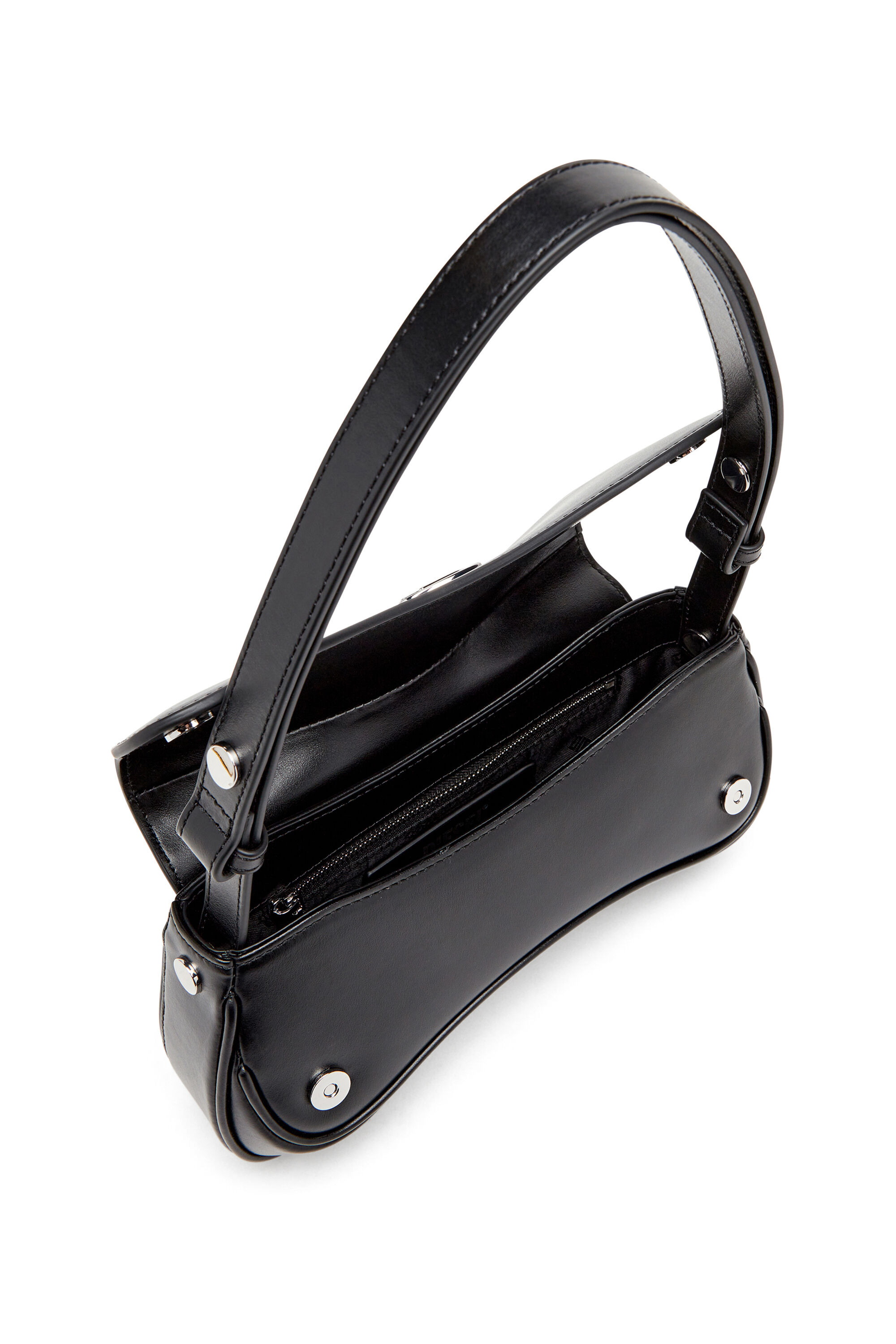 Diesel - PLAY CLUTCH, Play-Borsa a spalla in pelle semilucida Donna in Nero - 2