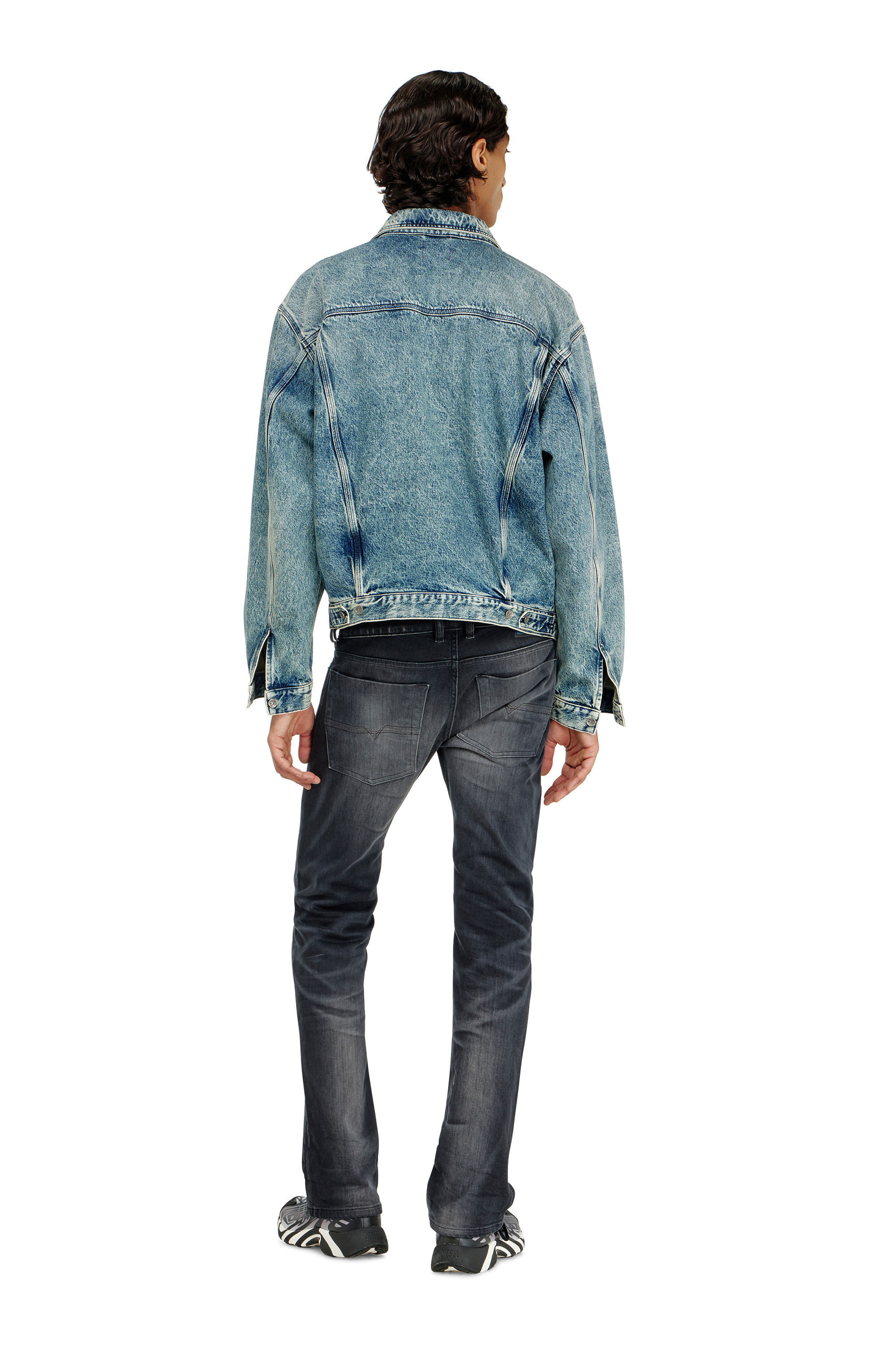 Diesel - Bootcut Jeans 2007 Zatiny 09P38 Uomo, Nero/Grigio scuro - Image 3