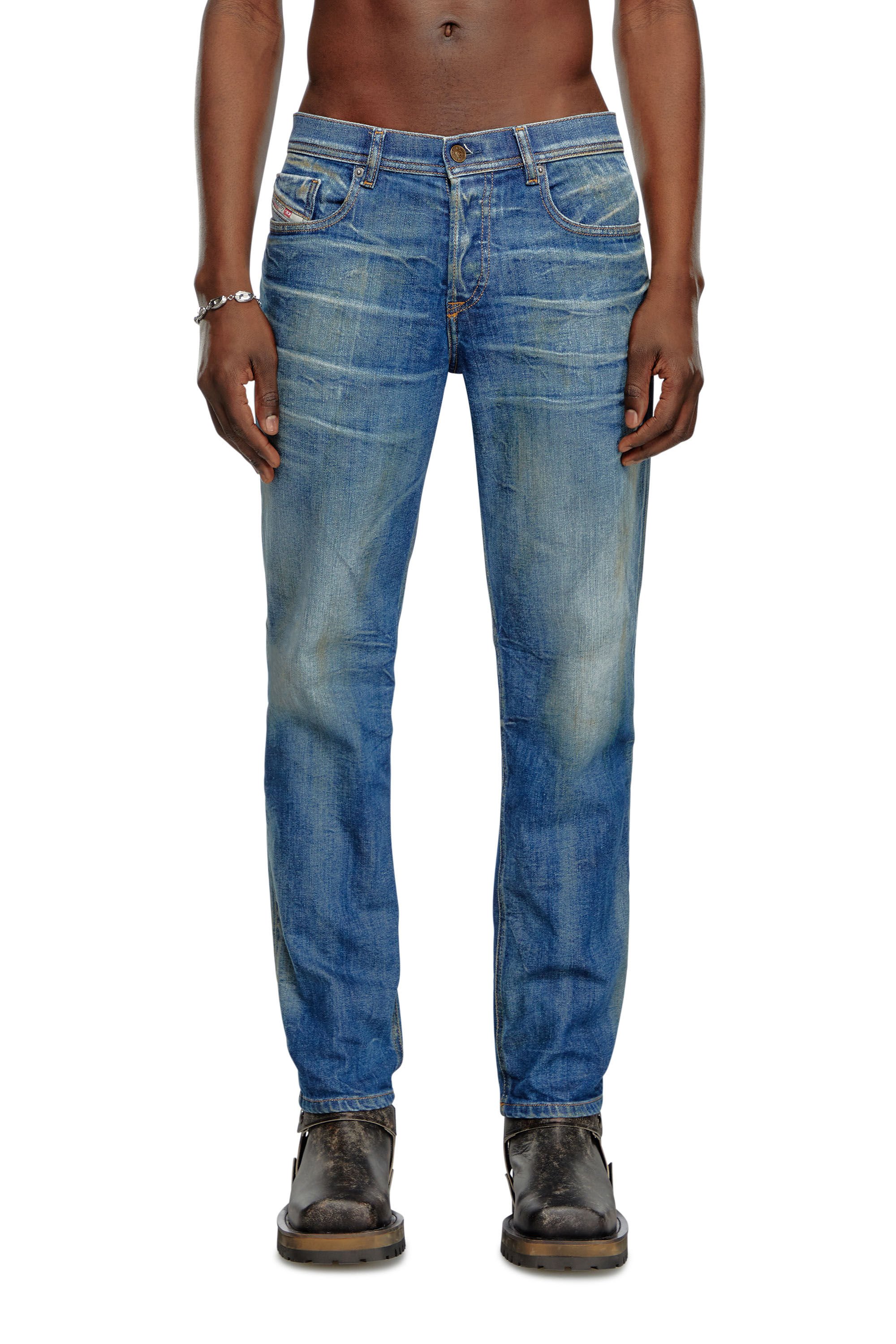 Diesel - Tapered Jeans 2023 D-Finitive 09J66, Blu medio - Image 3