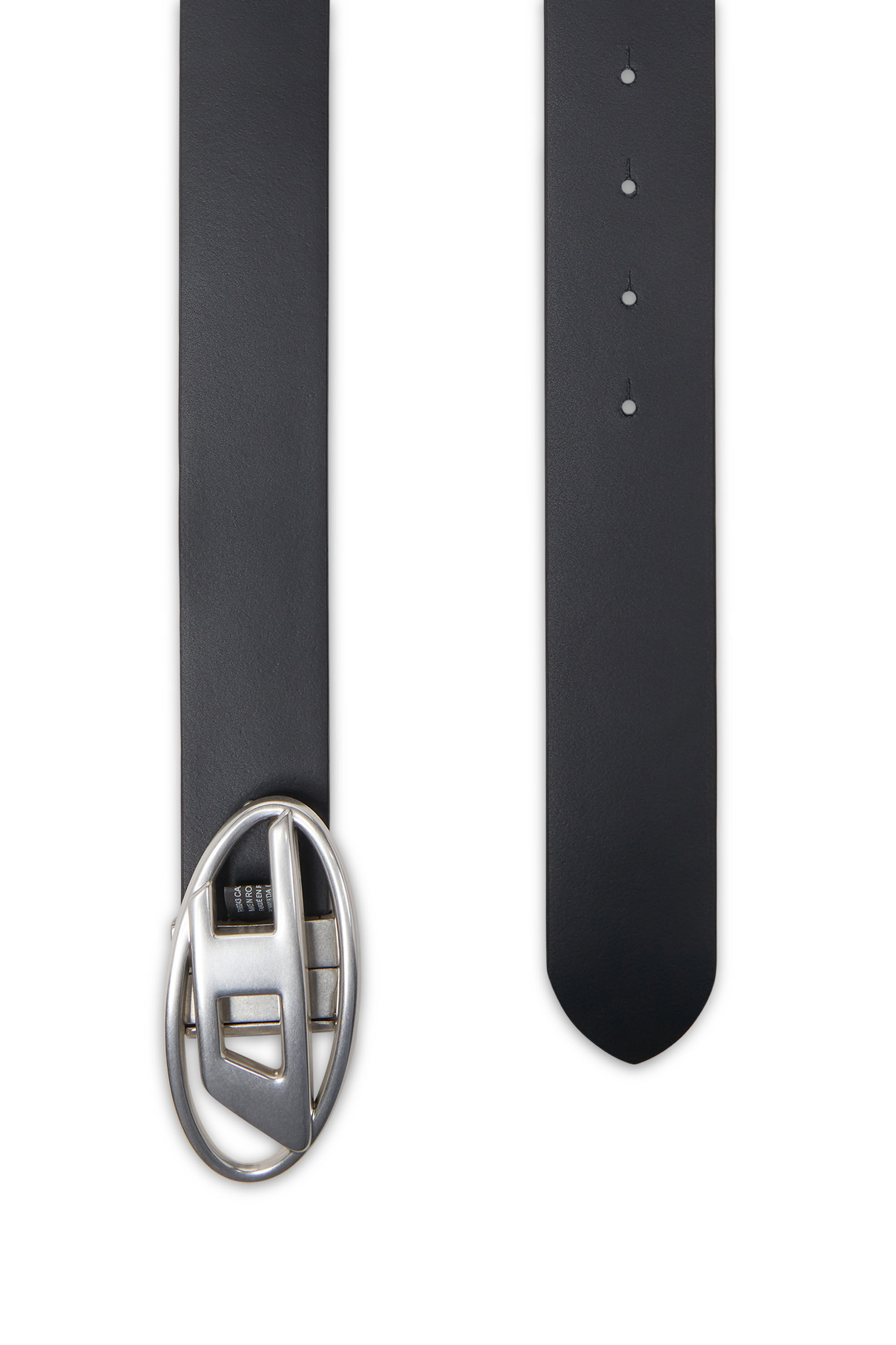 【DIESEL】B-1dr B-1DR: Leather Belt with silver D logo buckle | Diesel