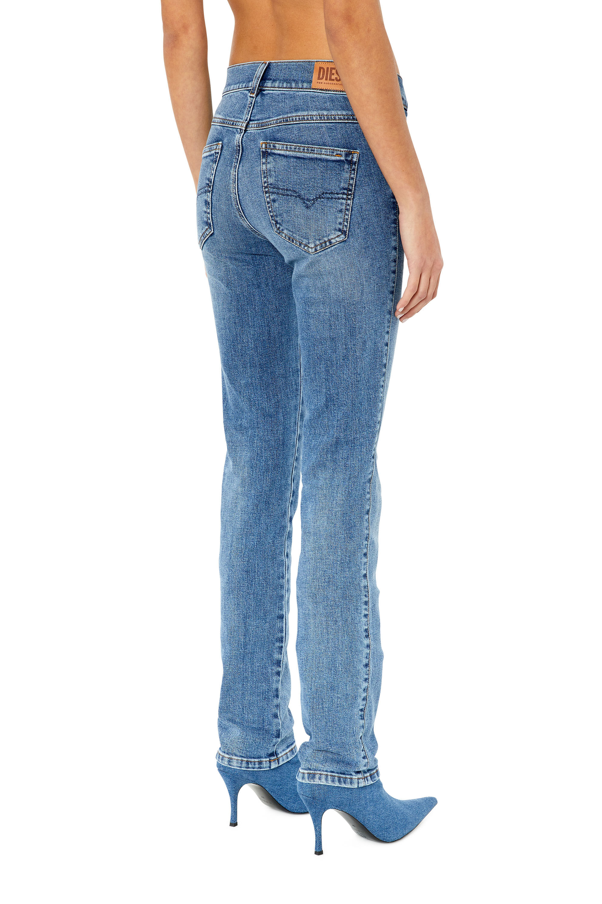Diesel - Sandy E09AA Straight Jeans, Blu medio - Image 4