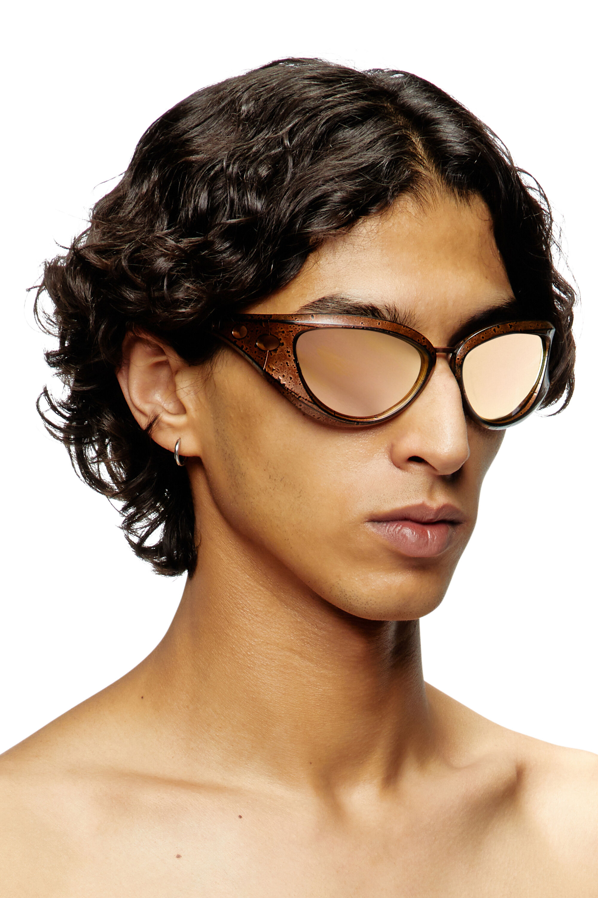 Diesel - 0DL3007U, Occhiali da sole stile cat-eye Unisex in Marrone - 1