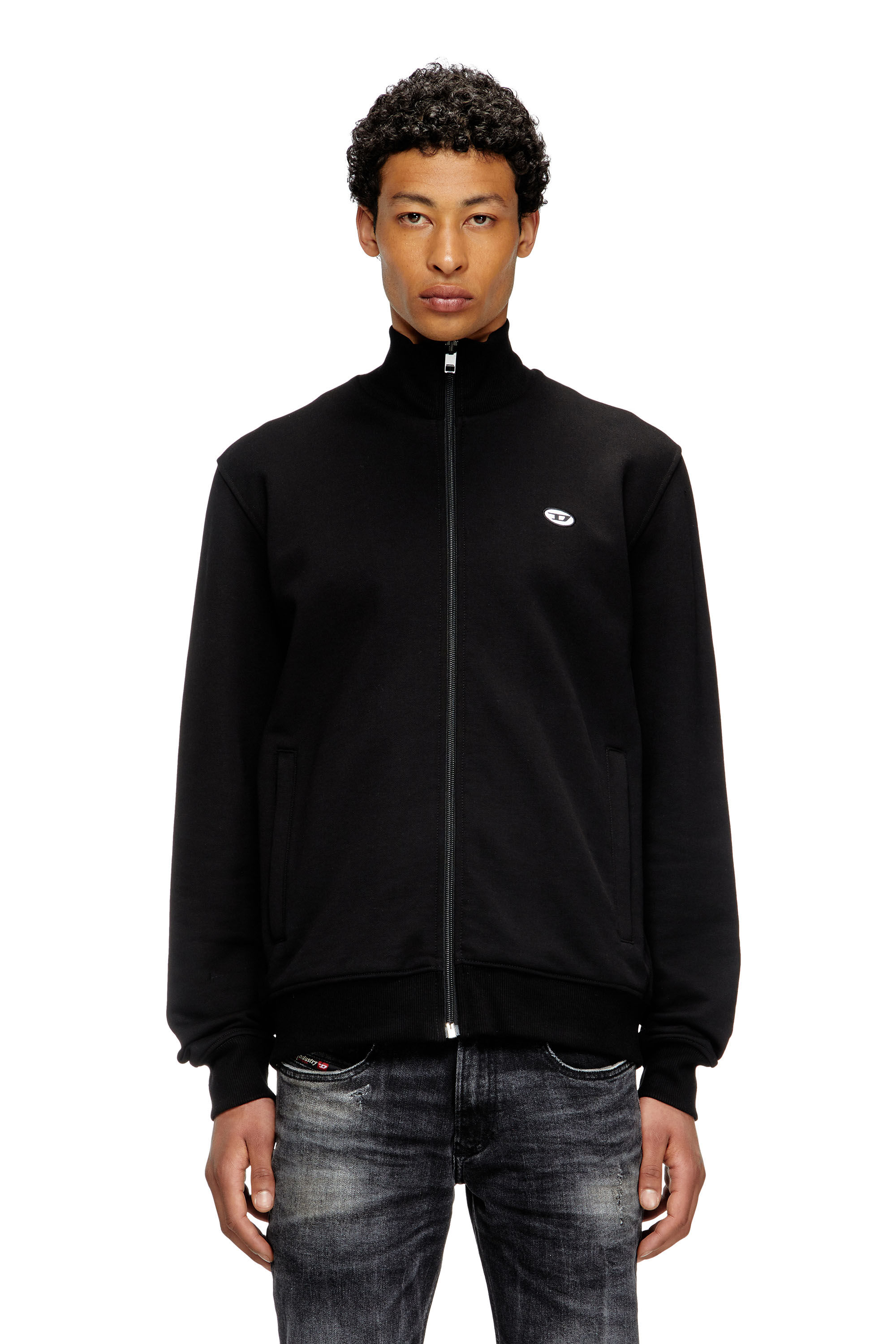 Diesel - S-LOCK-DOVAL-PJ, Maglia sportiva con patch Oval D Uomo in Nero - 3