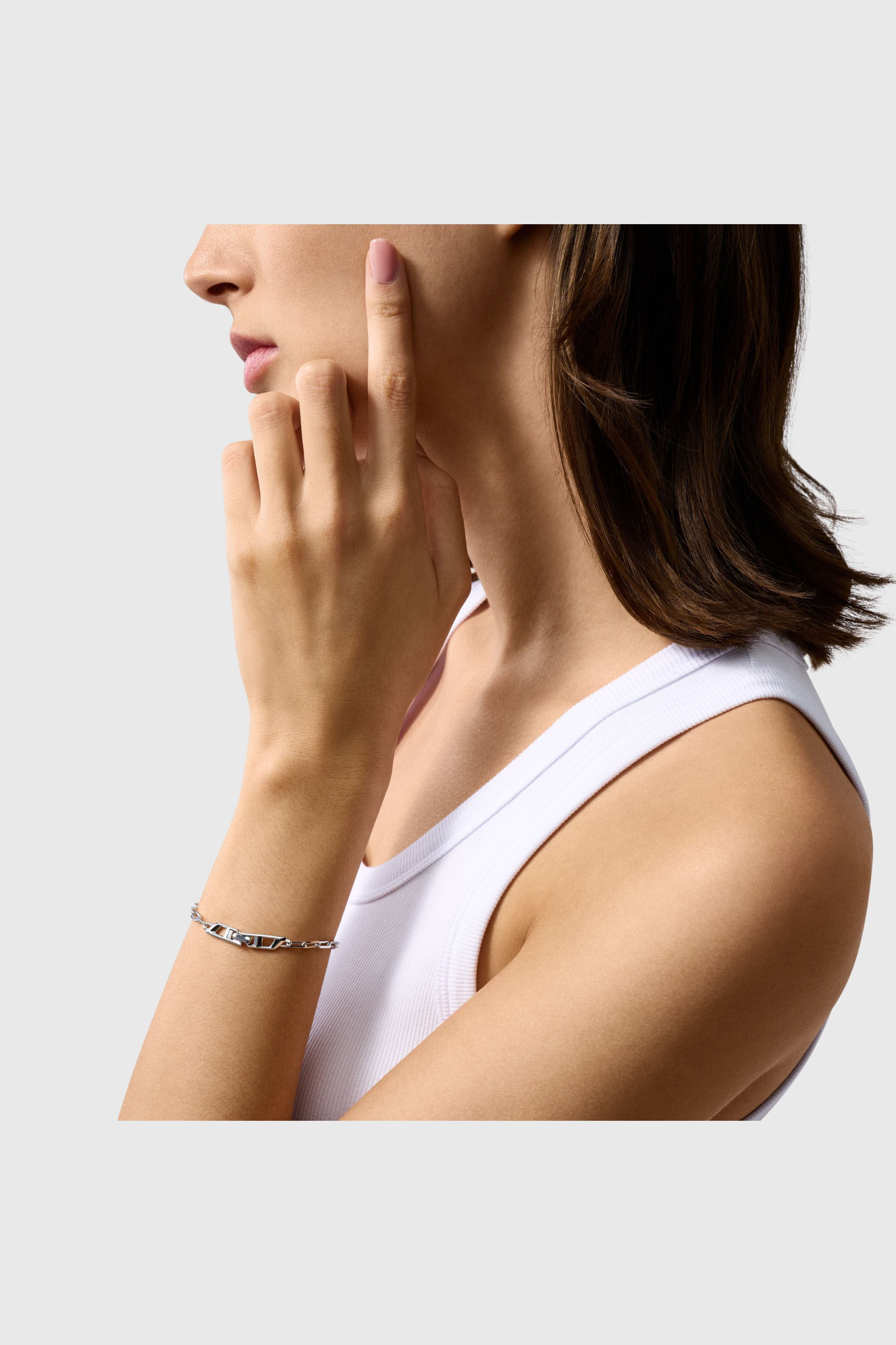 Diesel - DL1363040 STERLING SILVER JEWEL, Bracciale a catena in argento sterling Unisex in Argento - 3