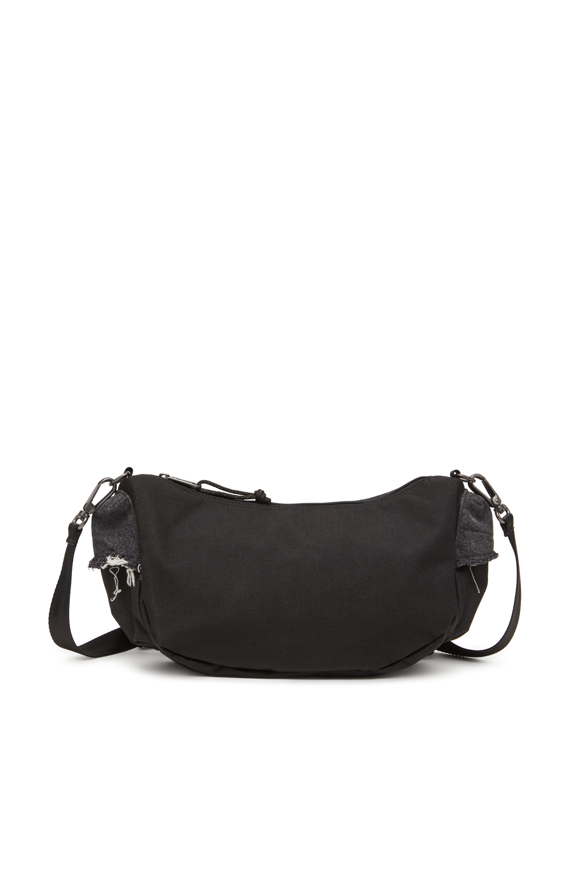Diesel - DIESEL SHOULDER BAG, Borsa da spalla in denim distressed e CORDURA® Unisex in Nero - 2
