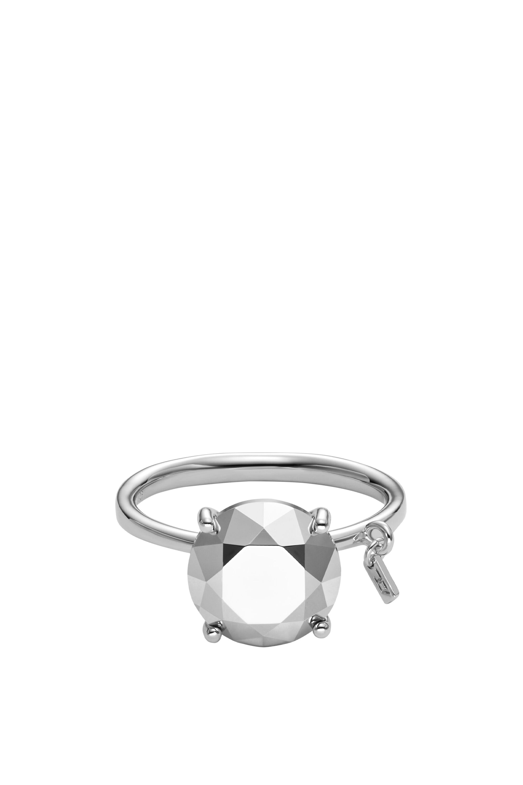 Diesel - DL1353040 STERLING SILVER JEWEL, Anello taglio diamante in argento sterling Unisex in Argento - 2