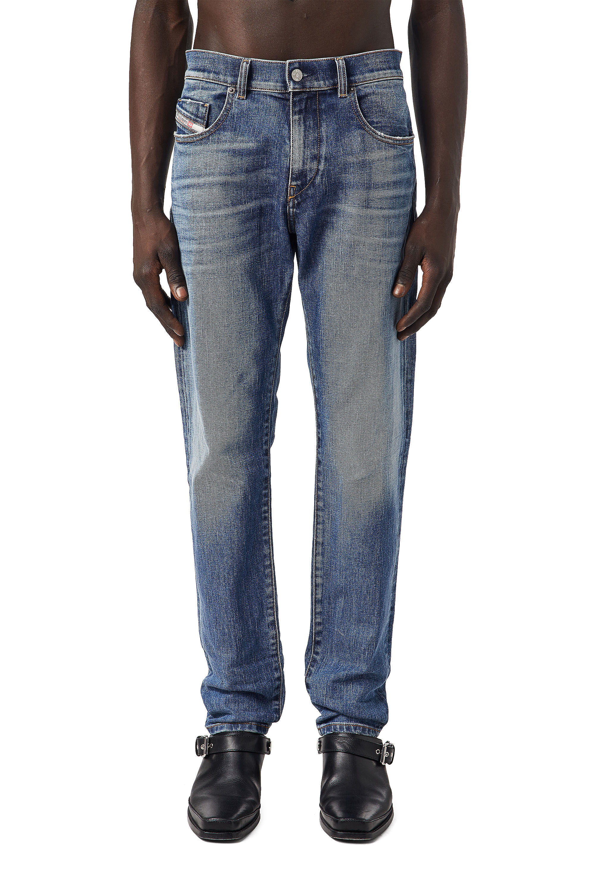 Diesel - 2019 D-STRUKT 09C61 Slim Jeans, Blu medio - Image 3