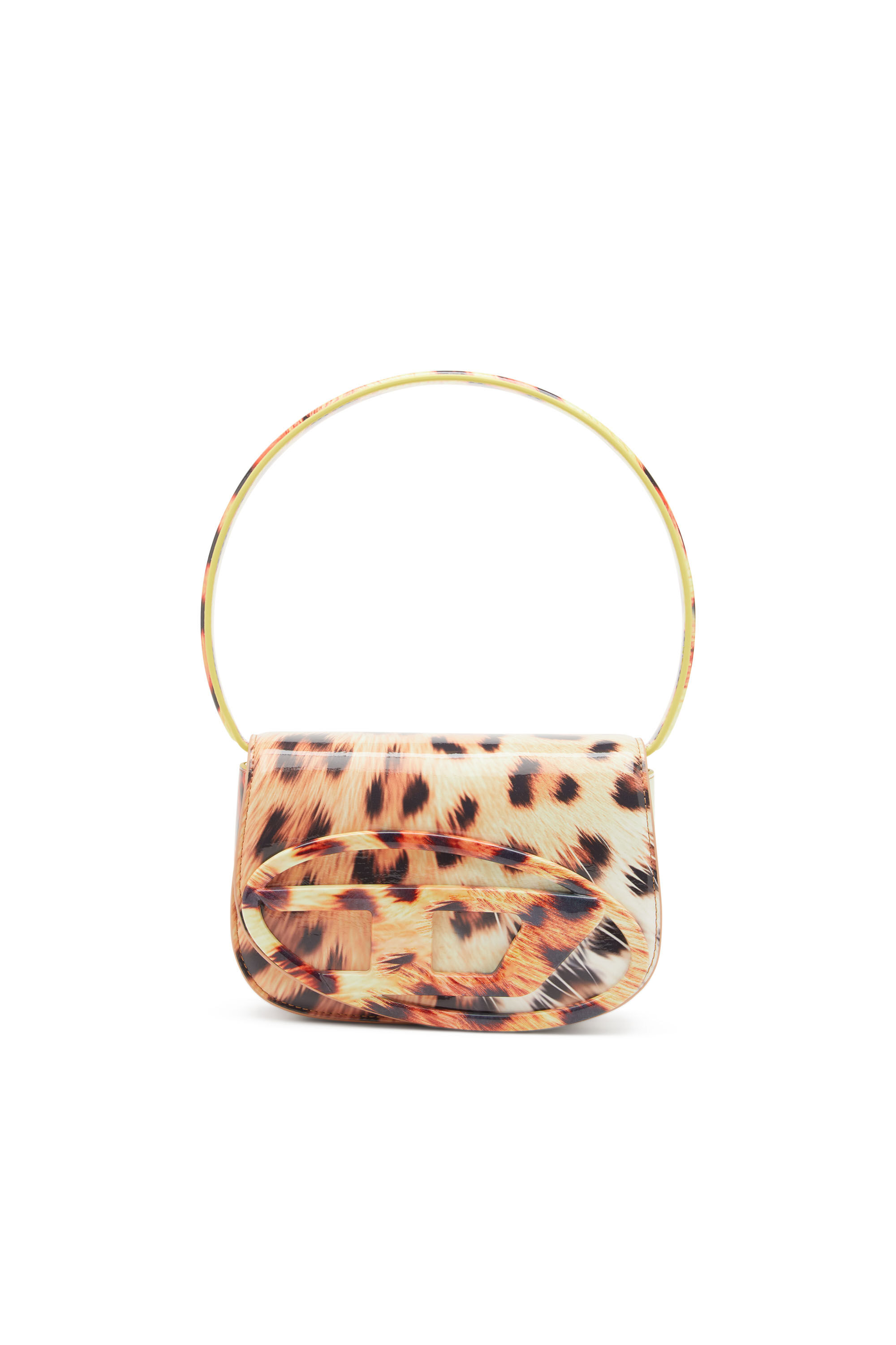 Diesel - 1DR, 1DR-Iconica borsa a spalla con stampa lucida Donna in Giallo - 1