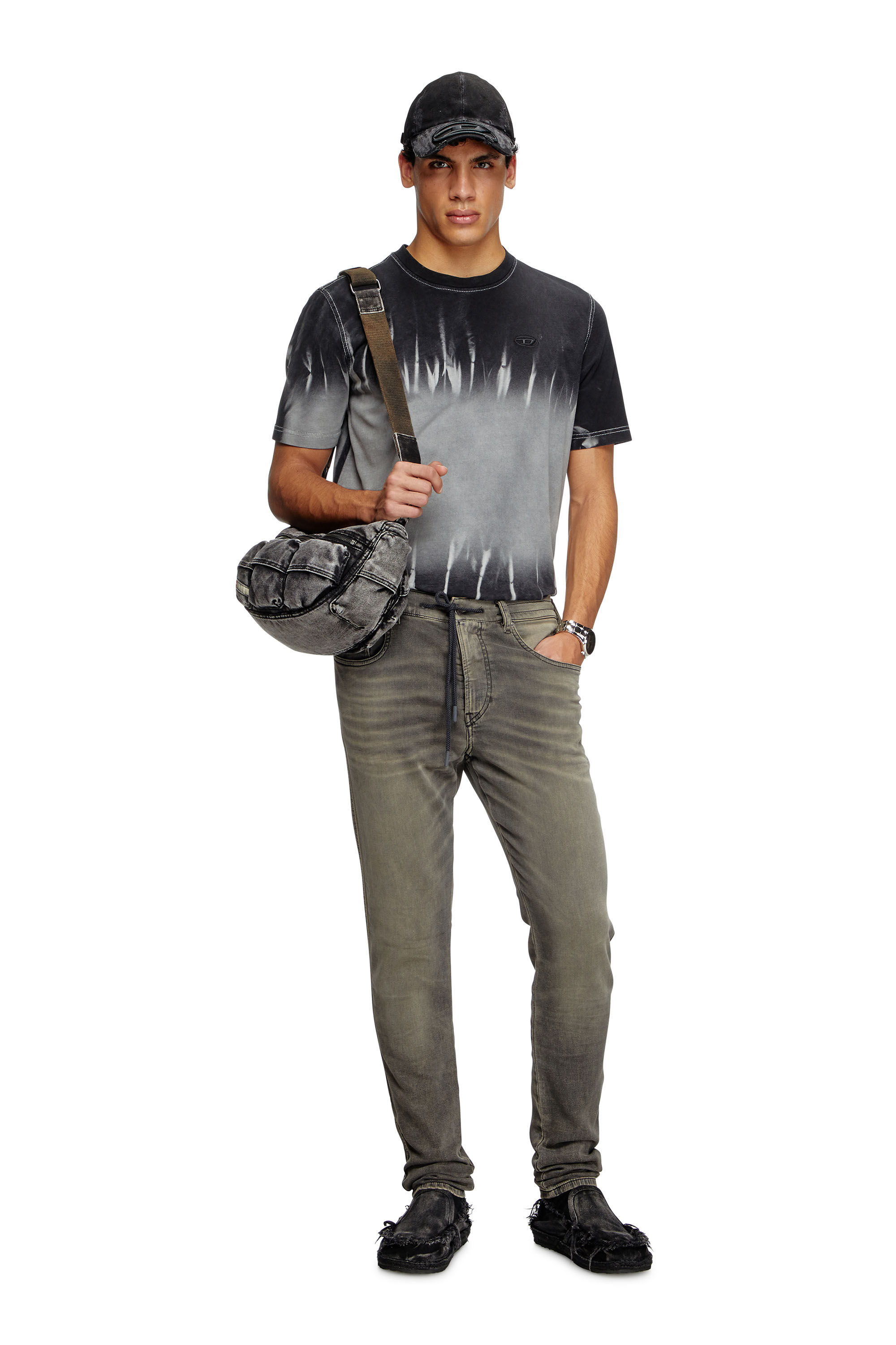 Diesel - Slim 2060 D-Strukt Joggjeans® 068PD Uomo, Grigio Chiaro - Image 1