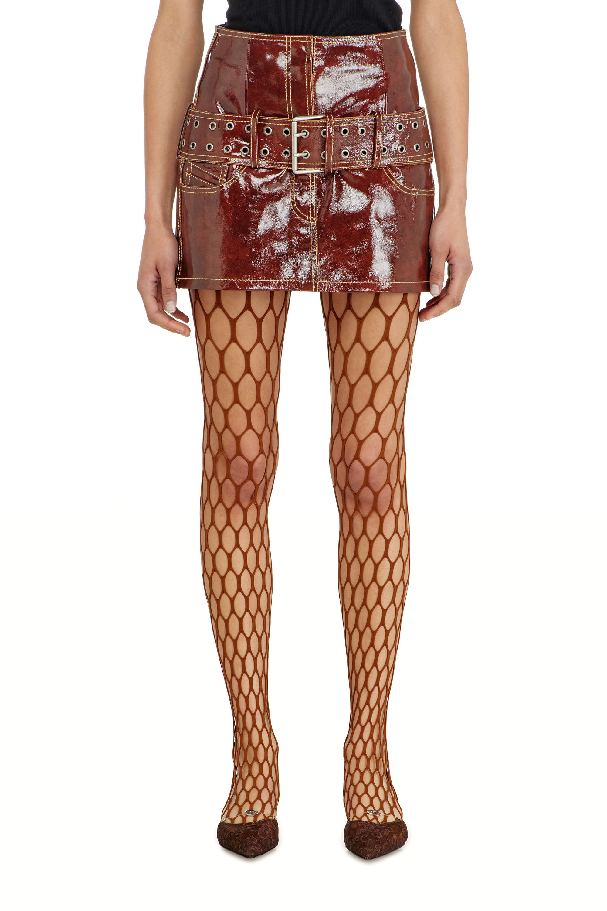 Diesel - L-EVANT, Minigonna in vernice con cintura Donna in ToBeDefined - 3