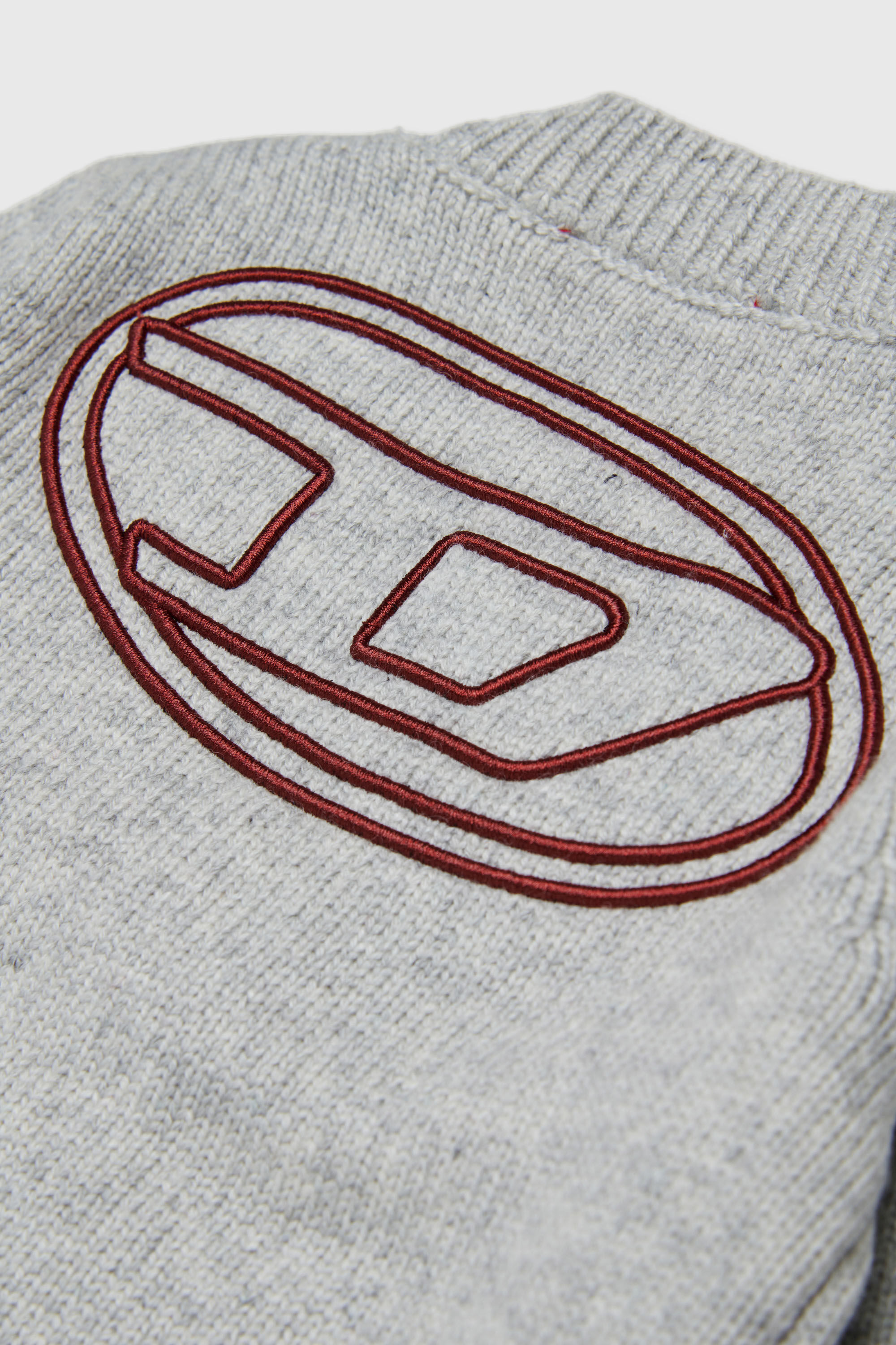 Diesel - KOLYB, Cardigan in cachemire con grande Oval D Uomo in Grigio - 4