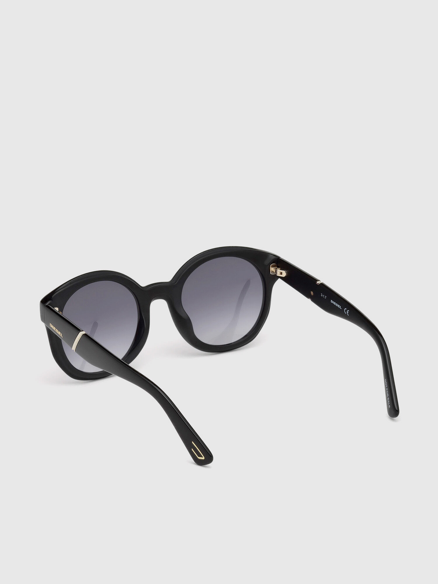 Diesel - DL0252, Occhiali in acetato con forma ampia e tonda Donna in Nero - 2