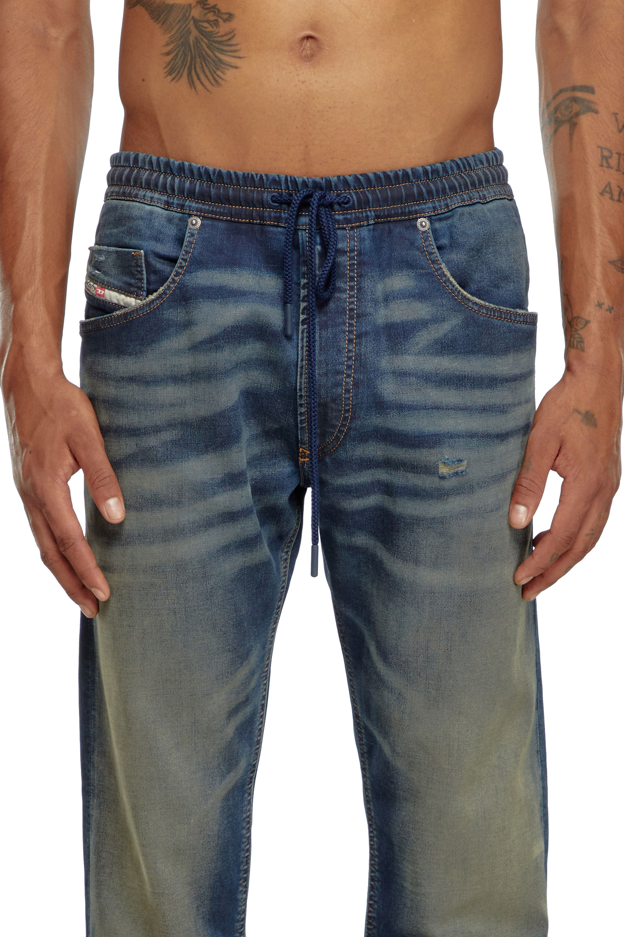 Diesel - Uomo Tapered 2030 D-Krooley Joggjeans® 09J34, Blu Scuro - Image 5