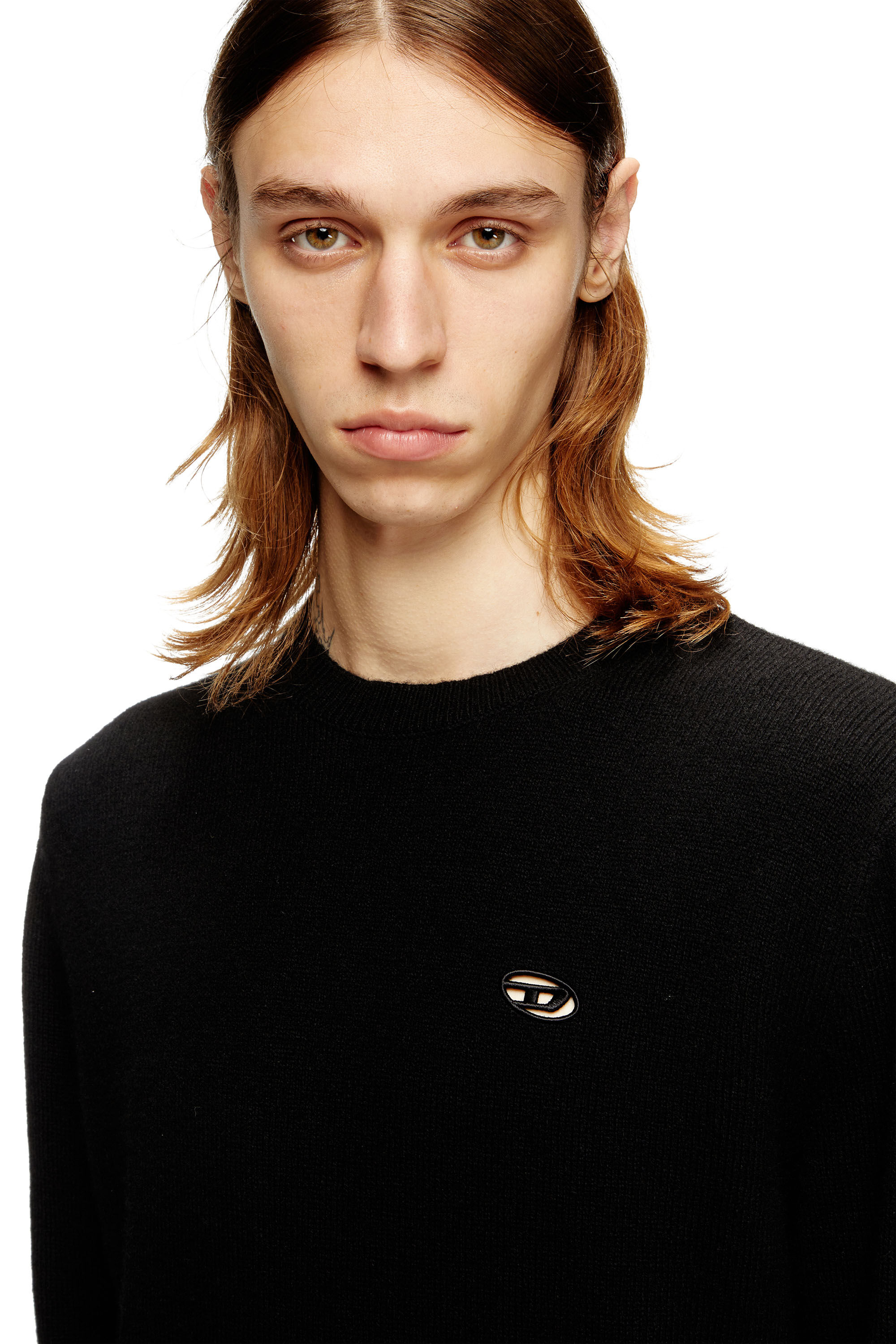 Diesel - K-ARGOL, Maglia in lana e cashmere Uomo in Nero - 5