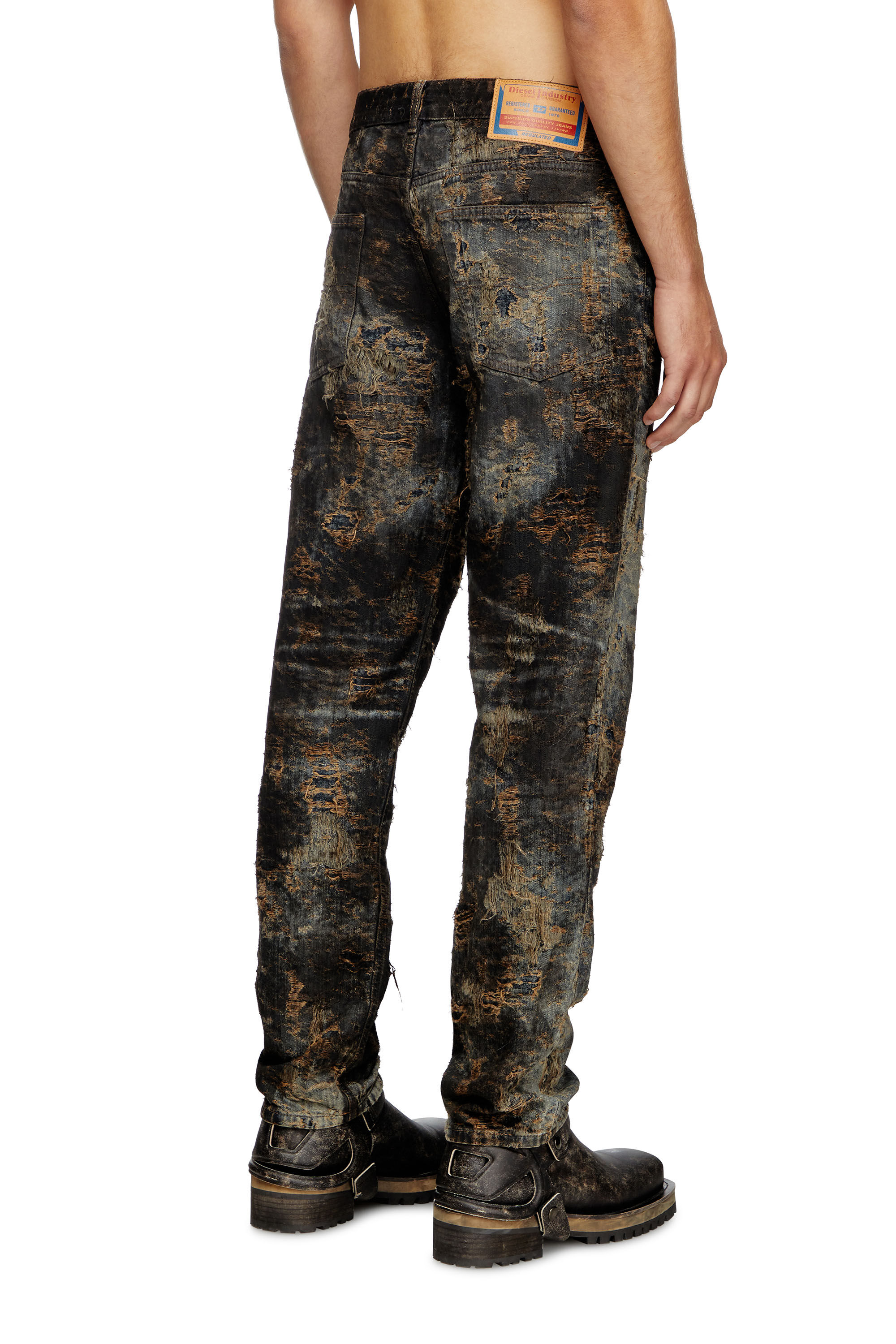 Jeans Uomo Regular Nero Grigio scuro 2023 D Finitive Diesel