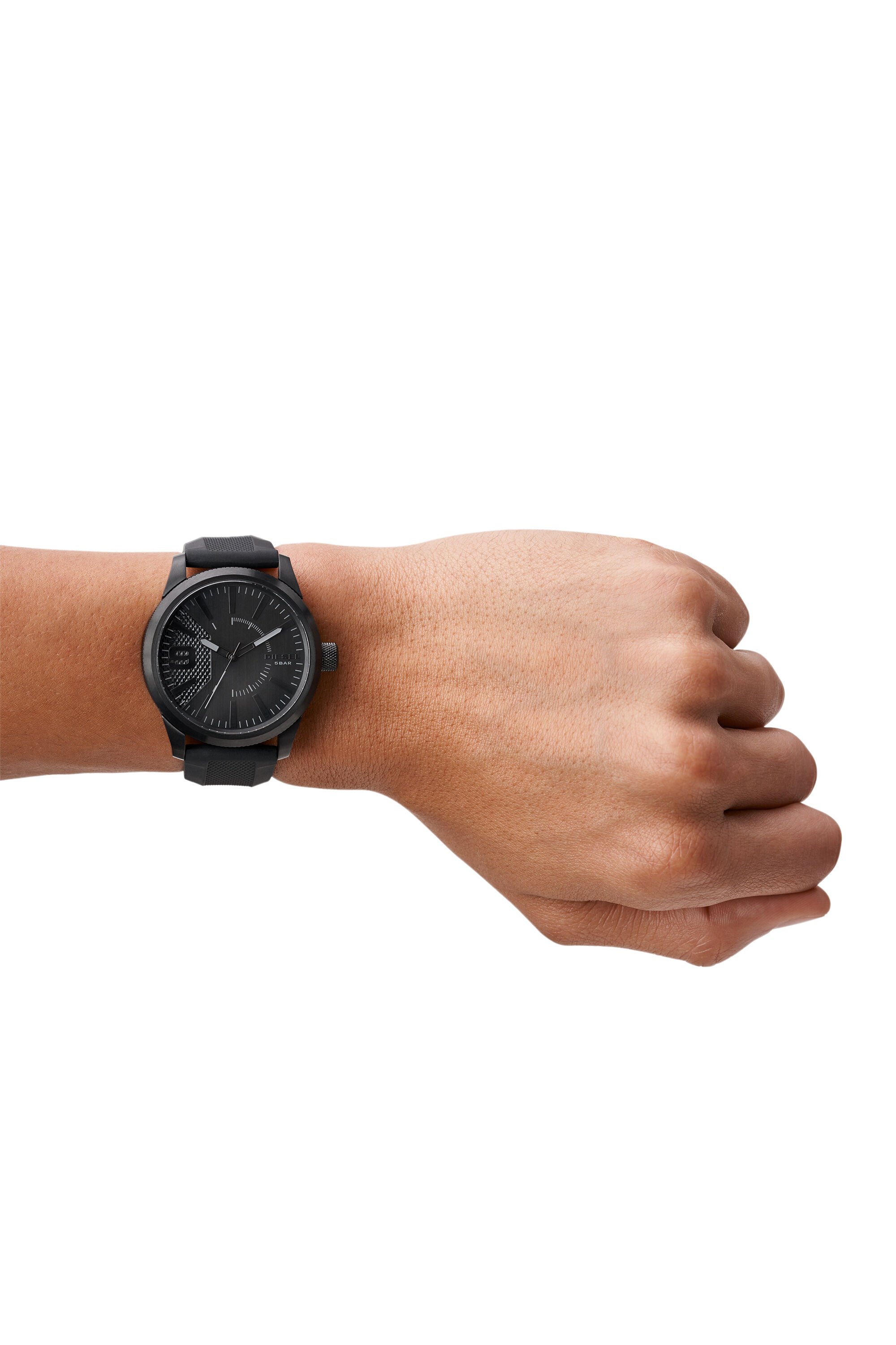 DZ1807 Uomo: Rasp orologio total black con cinturino, 46 mm | Diesel
