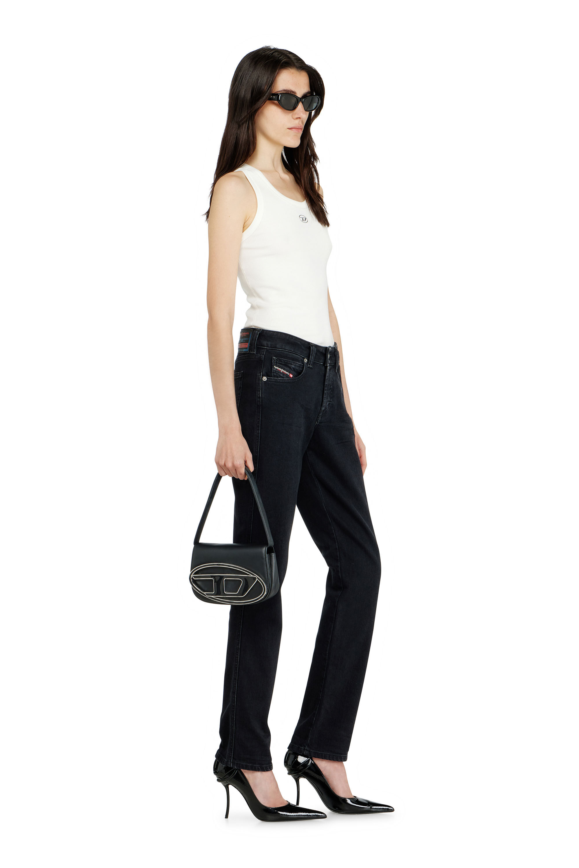 Diesel - Slim Jeans 1992 D-Jiann 09N89 Donna, Nero/Grigio scuro - Image 2