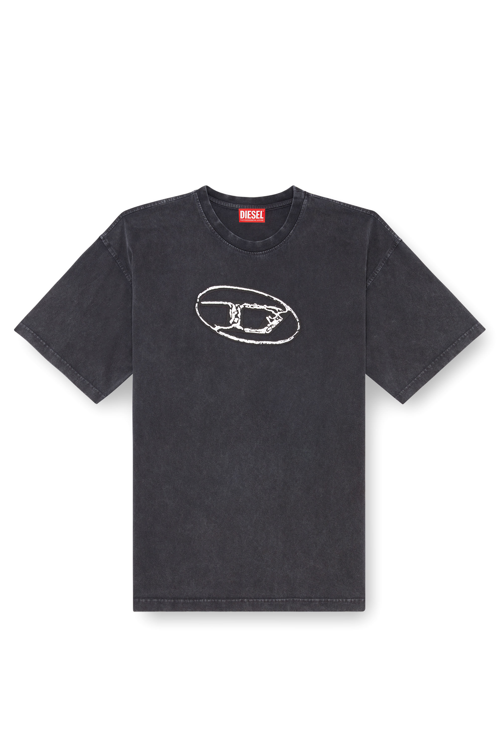 T-shirt con piccolo logo Uomo | Nero | Diesel