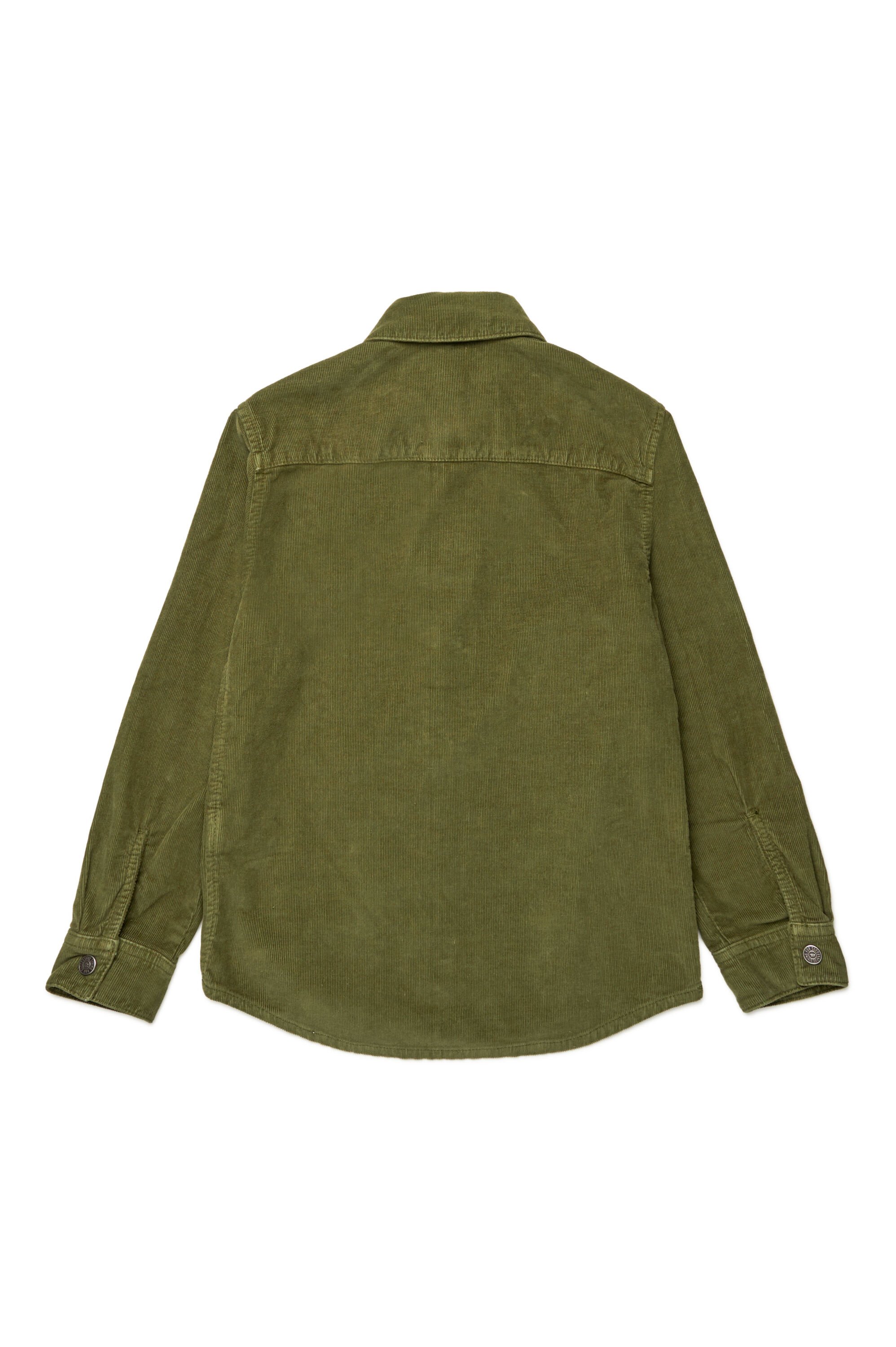 Diesel - CSIMPLY-OVER, Man Corduroy shirt with small D logo in Green - Image 2